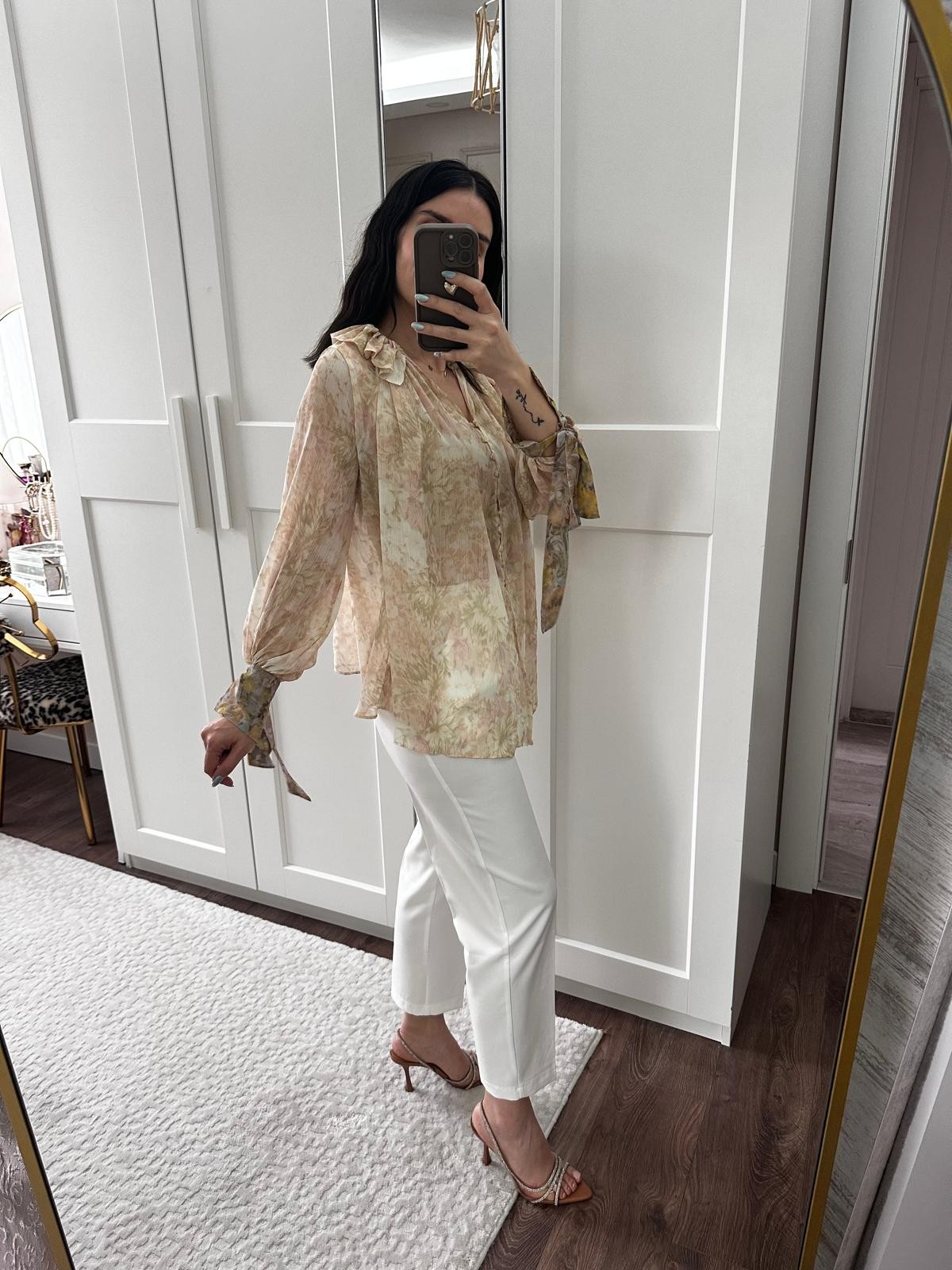 Orijinal Model , Renkli Şifon Bluz