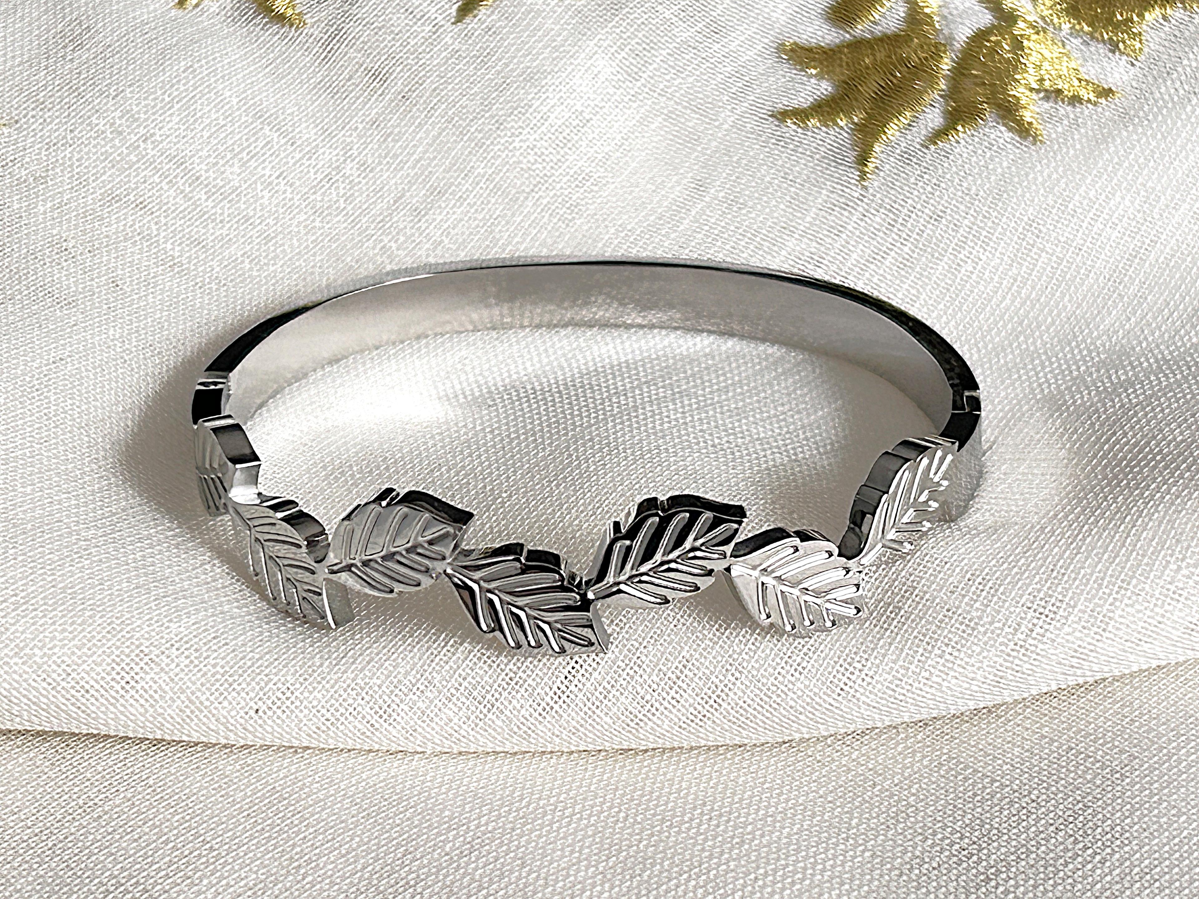 ATA Yedi Yaprak Çelik Bileklik Silver Design