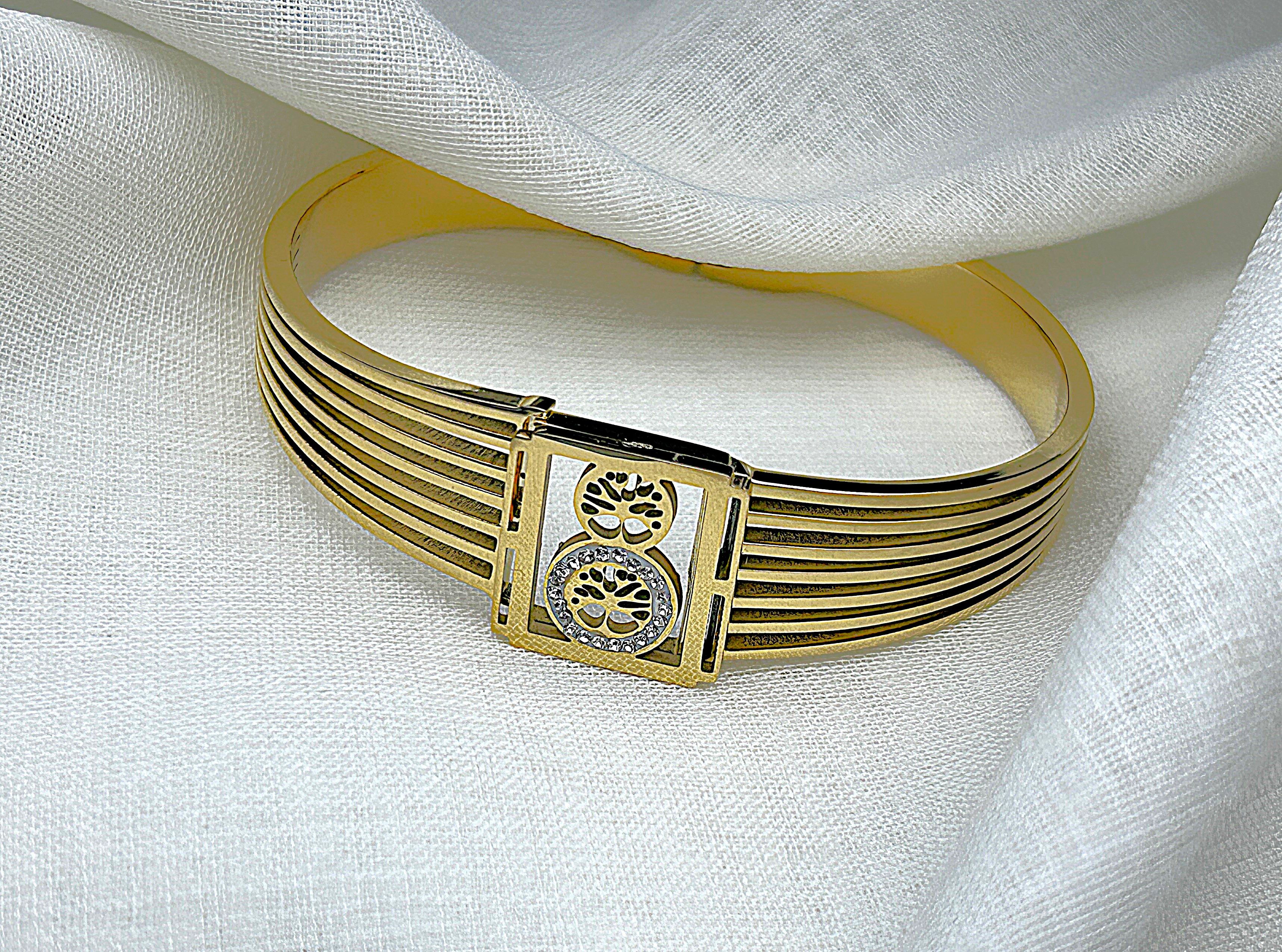 ATA Hayat Ağacı Kaburga Bileklik Gold Design