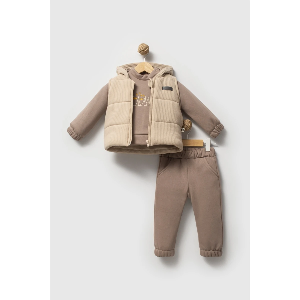 Erkek Bebek yelekli 3lü Takım