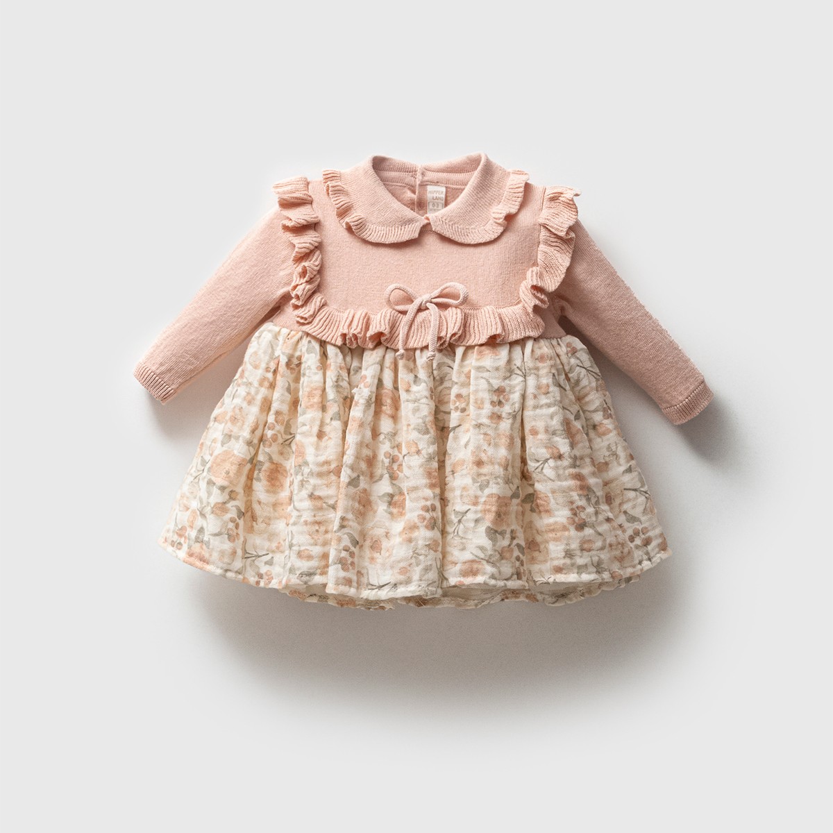 Kız Bebek Organik Rebecca Elbise Pembe