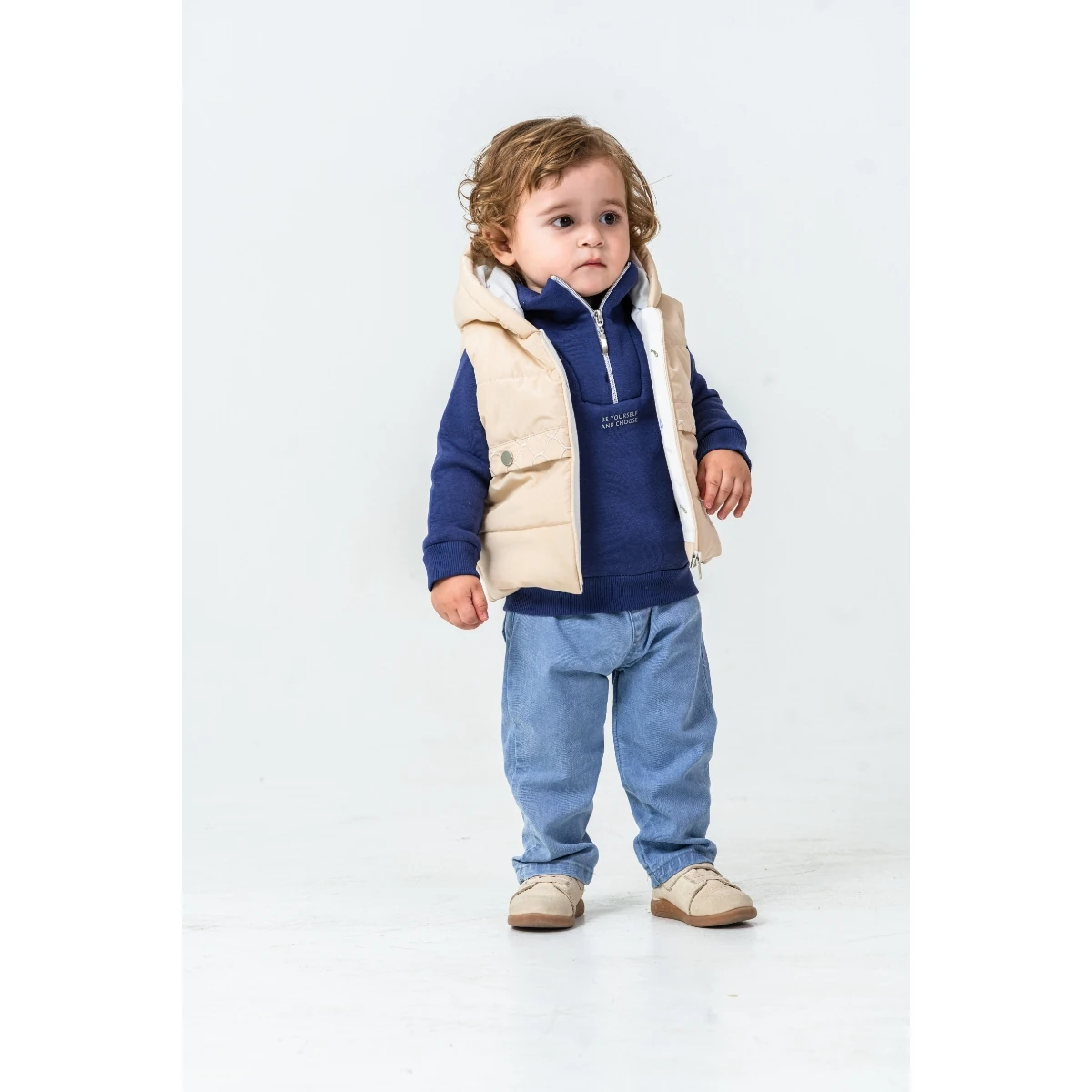 Erkek Bebek Şişme Yelekli Pantolon Takım Set 