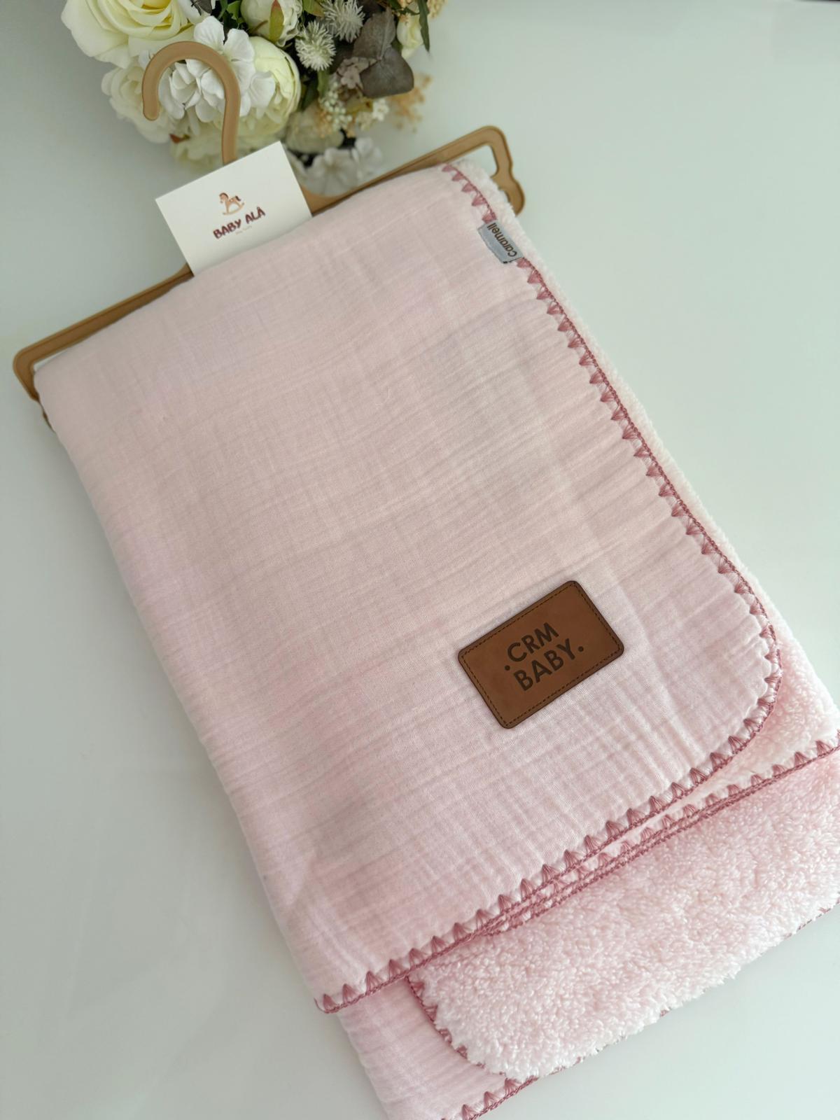 Organik Dışı Müslin İçi Welsoft Battaniye Pembe