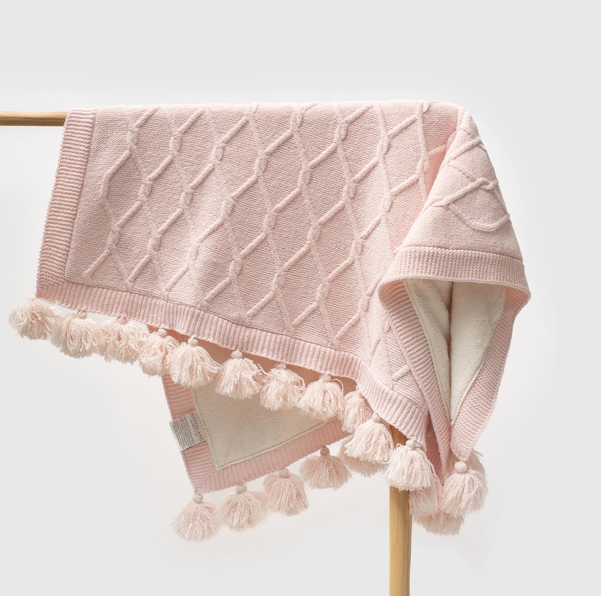 UNİSEX 85*100 cm %100 Organik püsküllü battaniye 