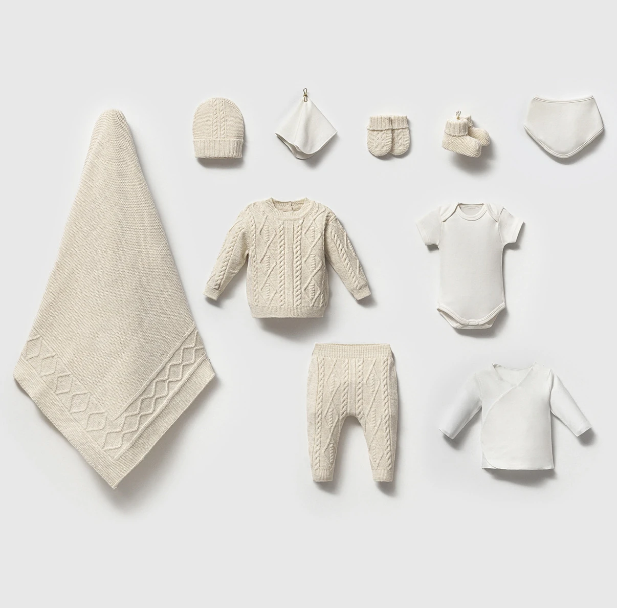 Baklava Desenli %100 Organik Özel Triko 10’lu Set