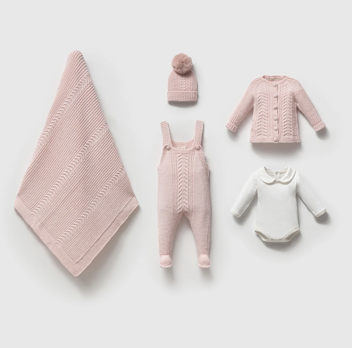 Unisex 0-3 Ay %100 Organik 5’li salopetli takım 