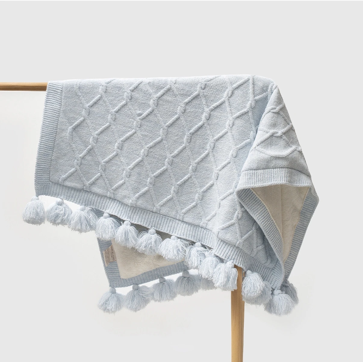 UNİSEX 85*100 cm %100 Organik püsküllü battaniye 