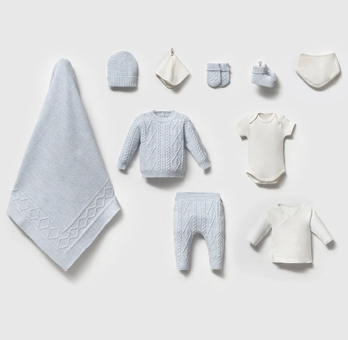 Baklava Desenli %100 Organik Özel Triko 10’lu Set