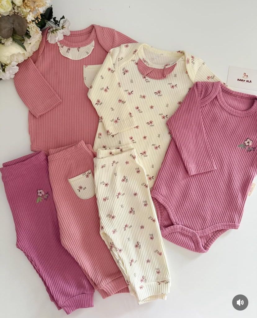 Kız Bebek Flowers 3lü ZIbın Seti 