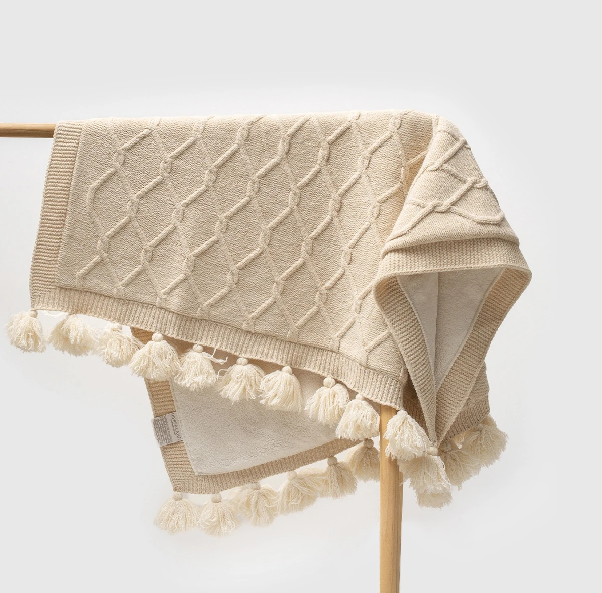 UNİSEX 85*100 cm %100 Organik püsküllü battaniye 