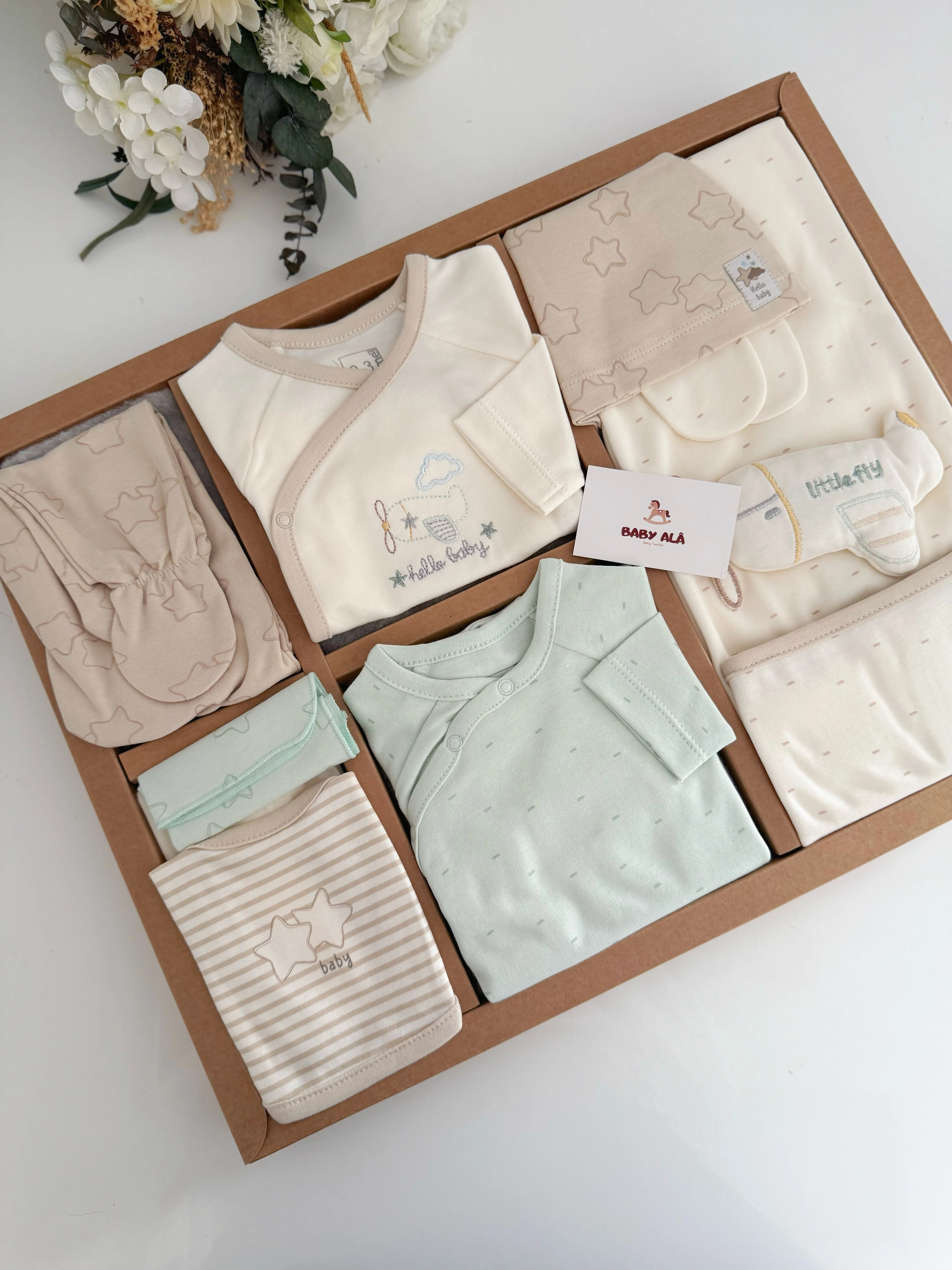 Little Fly Detaylı %100 Organik 10 Parça Hastane Çıkış Seti