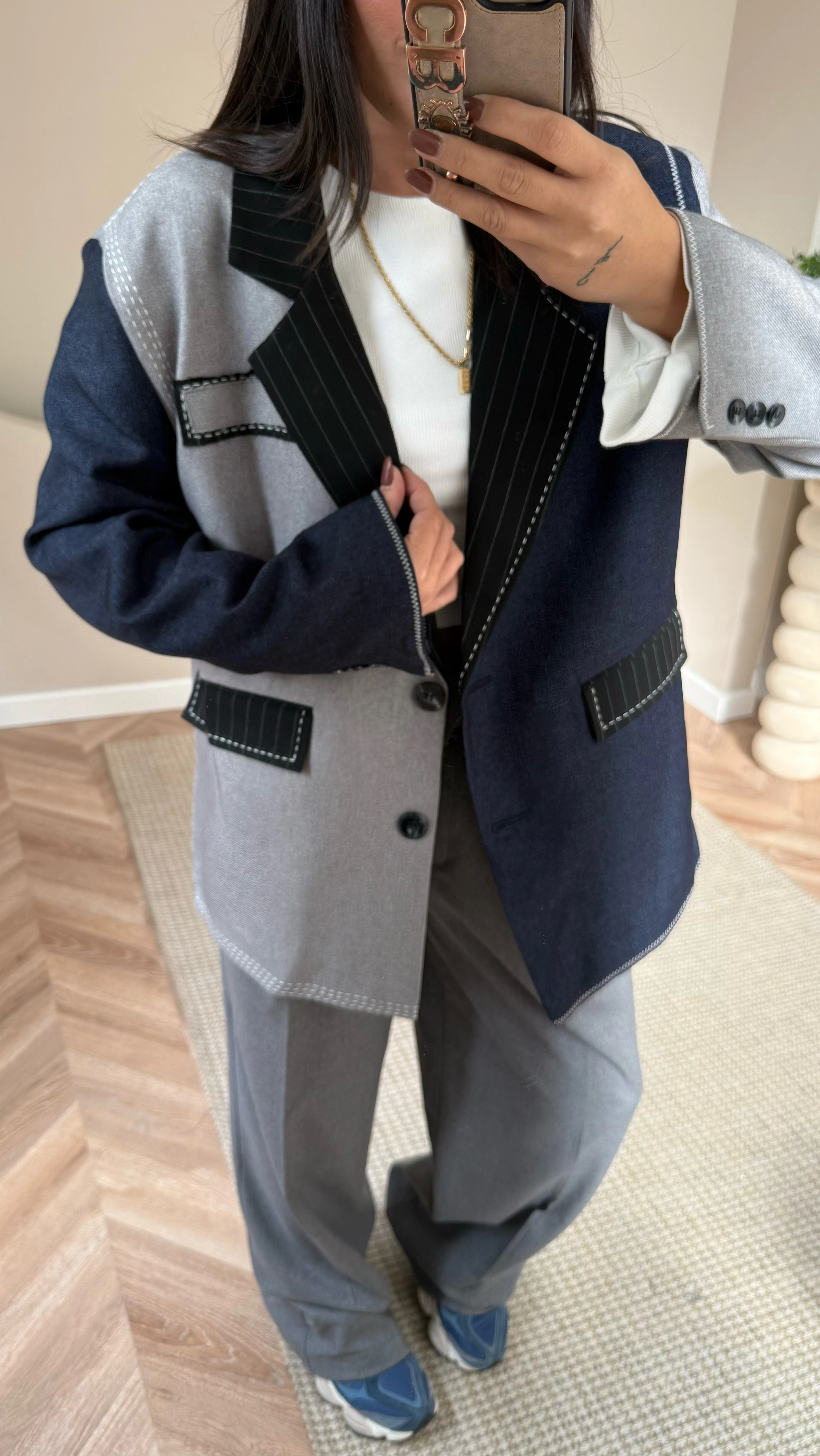 Blok Geçişli Blazer