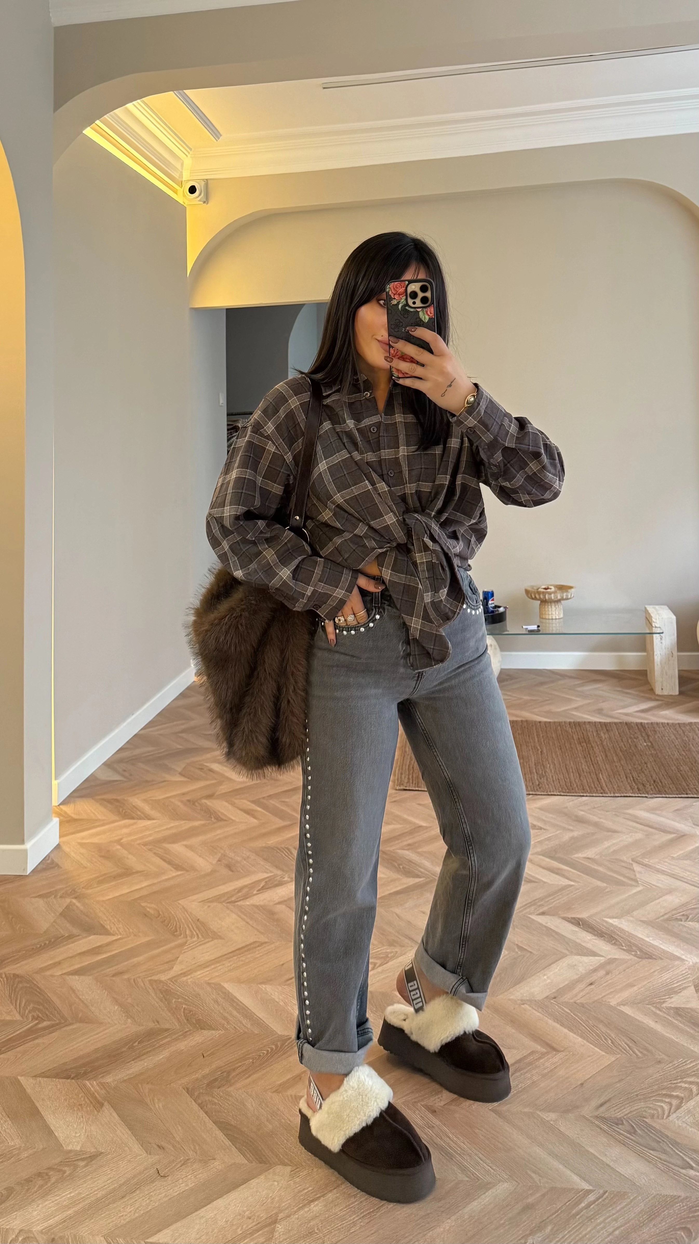 ZR Zımbalı Gri Jean