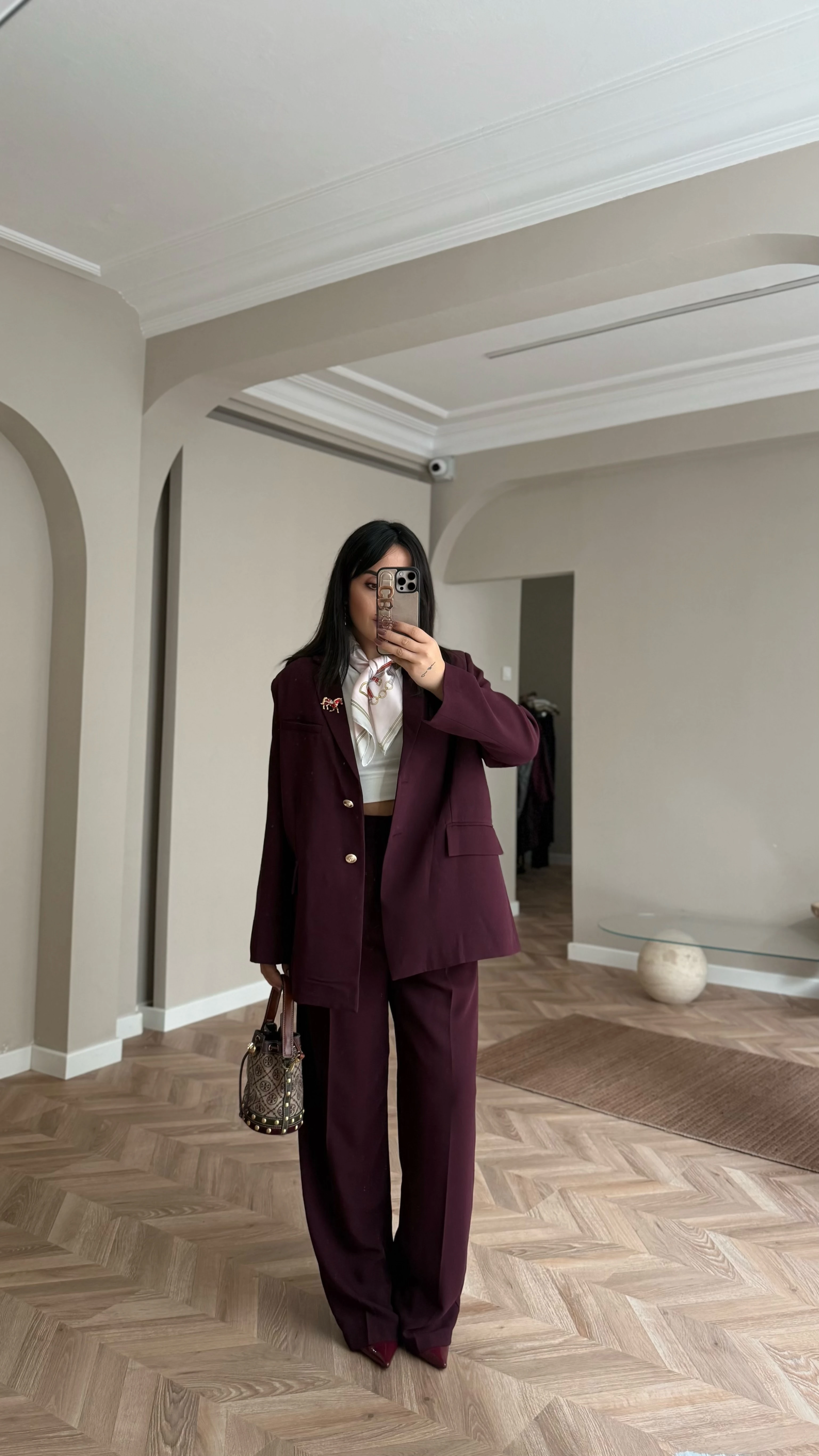 Premium Oversize Takım Bordo