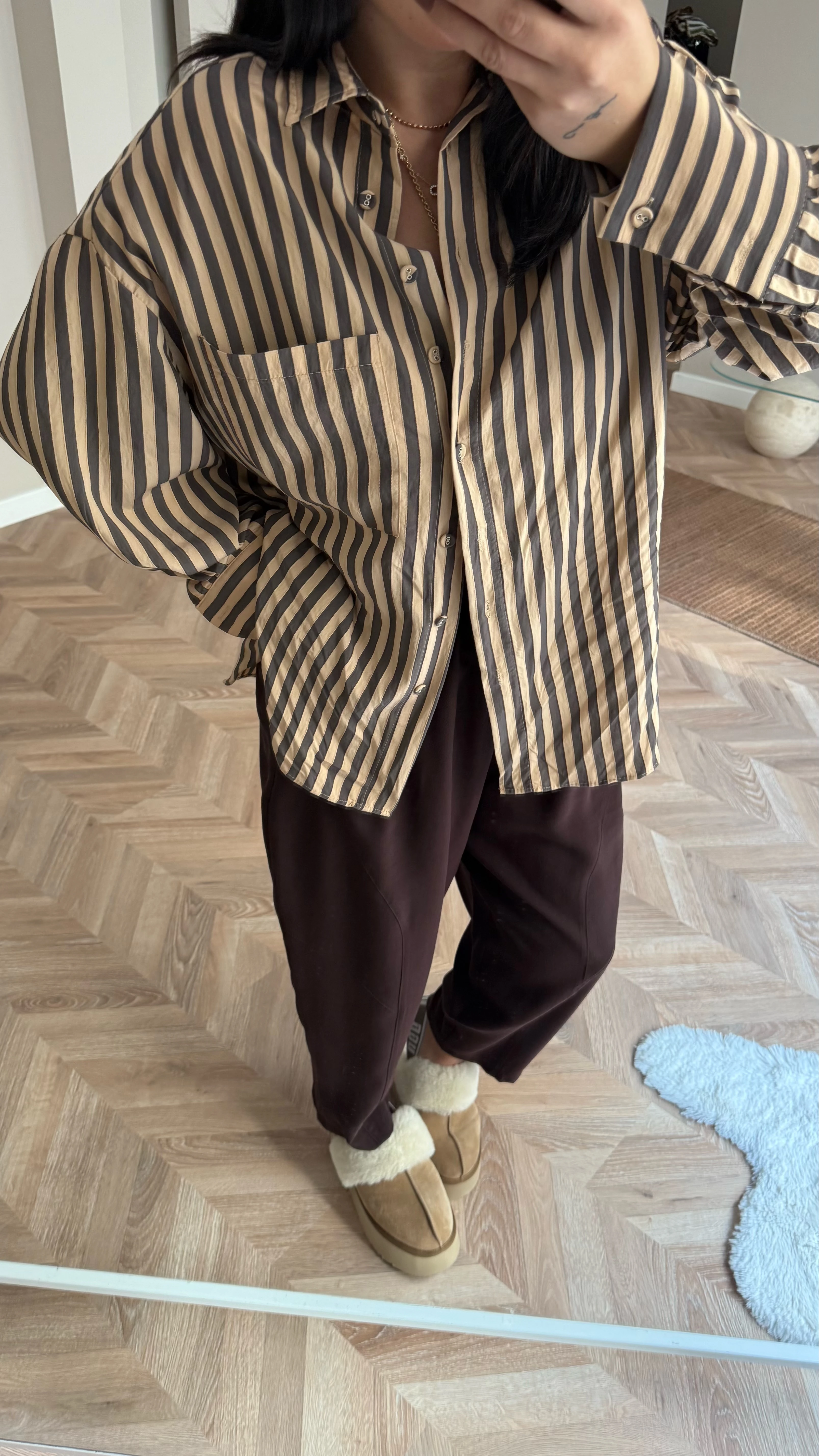 Çizgili Oversize Gömlek