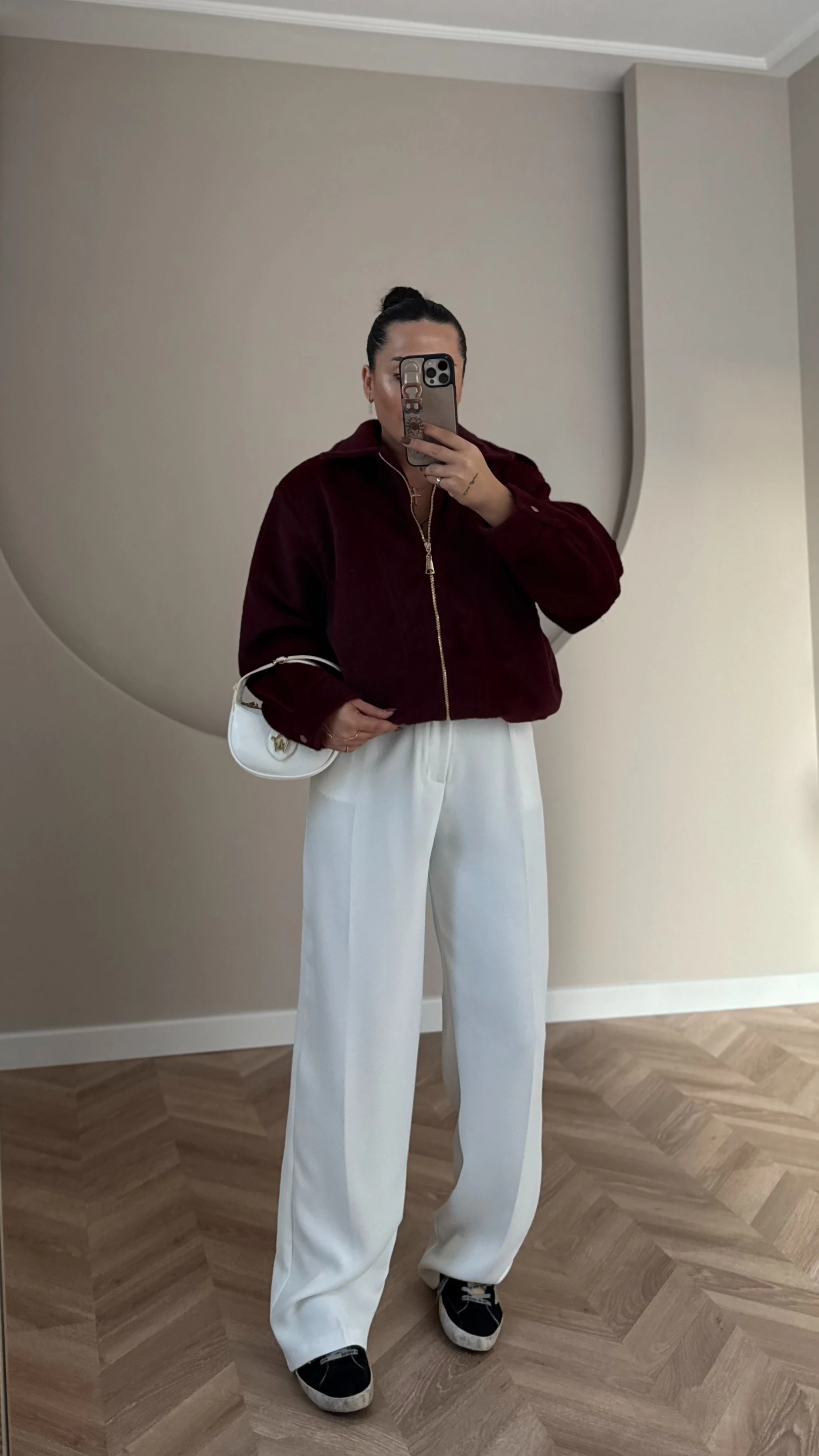 Duble Kumaş Premium Palazzo Beyaz