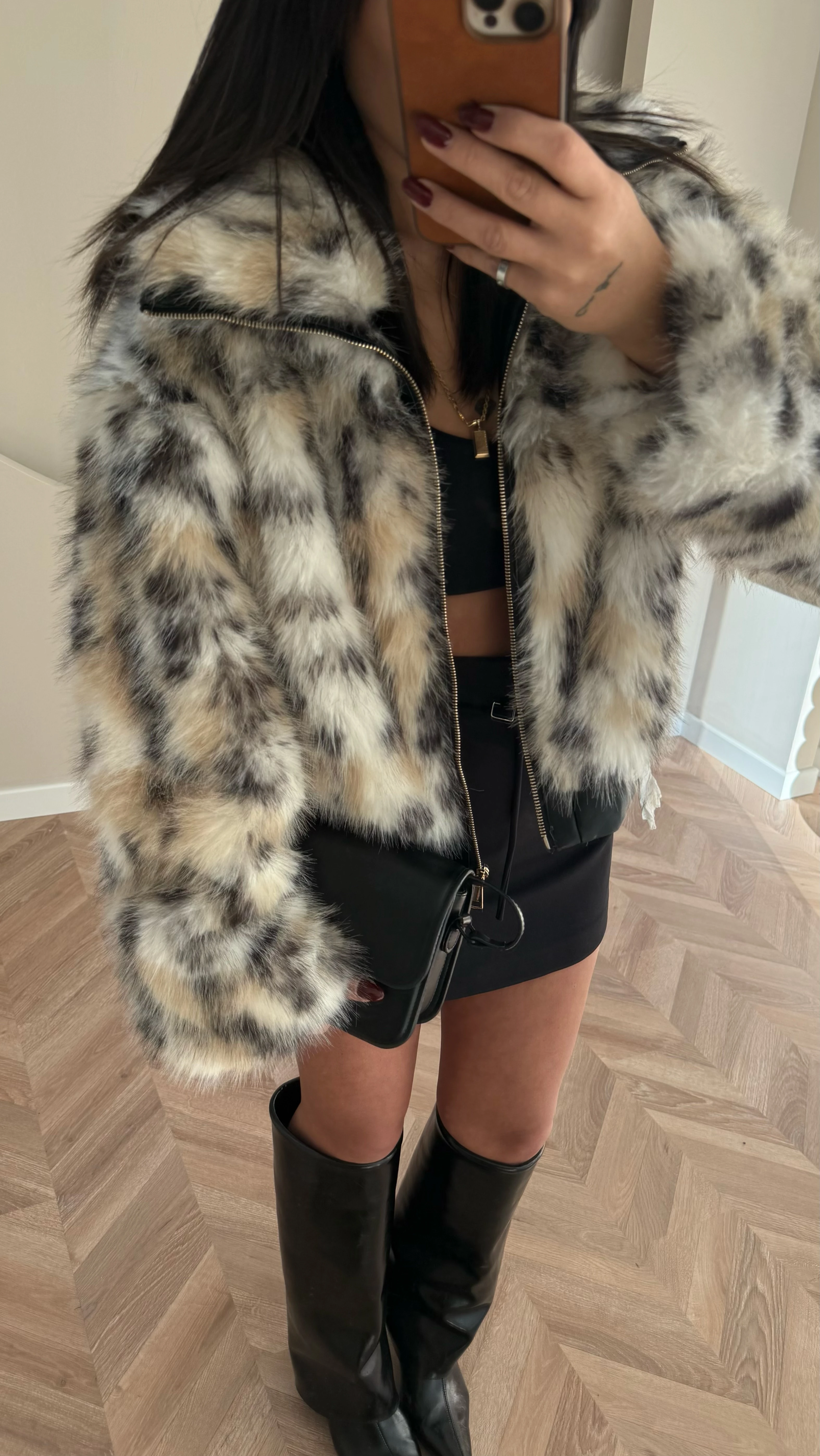 Premium Deri Detaylı Kürk