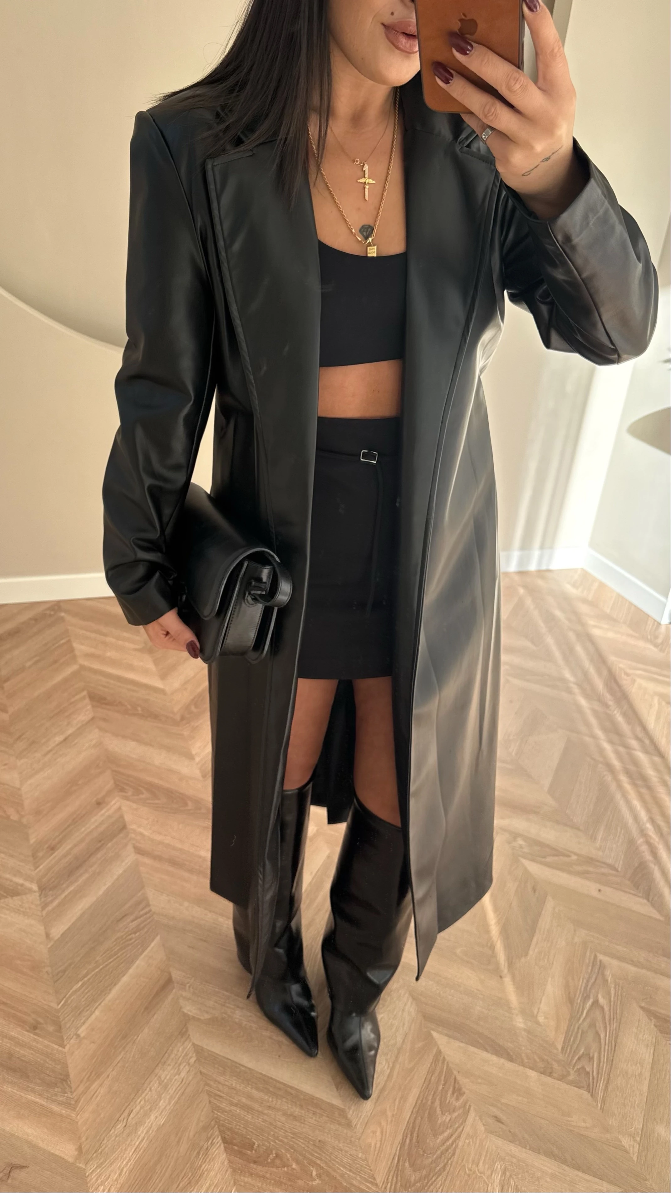 Vatkalı Deri Trenç 