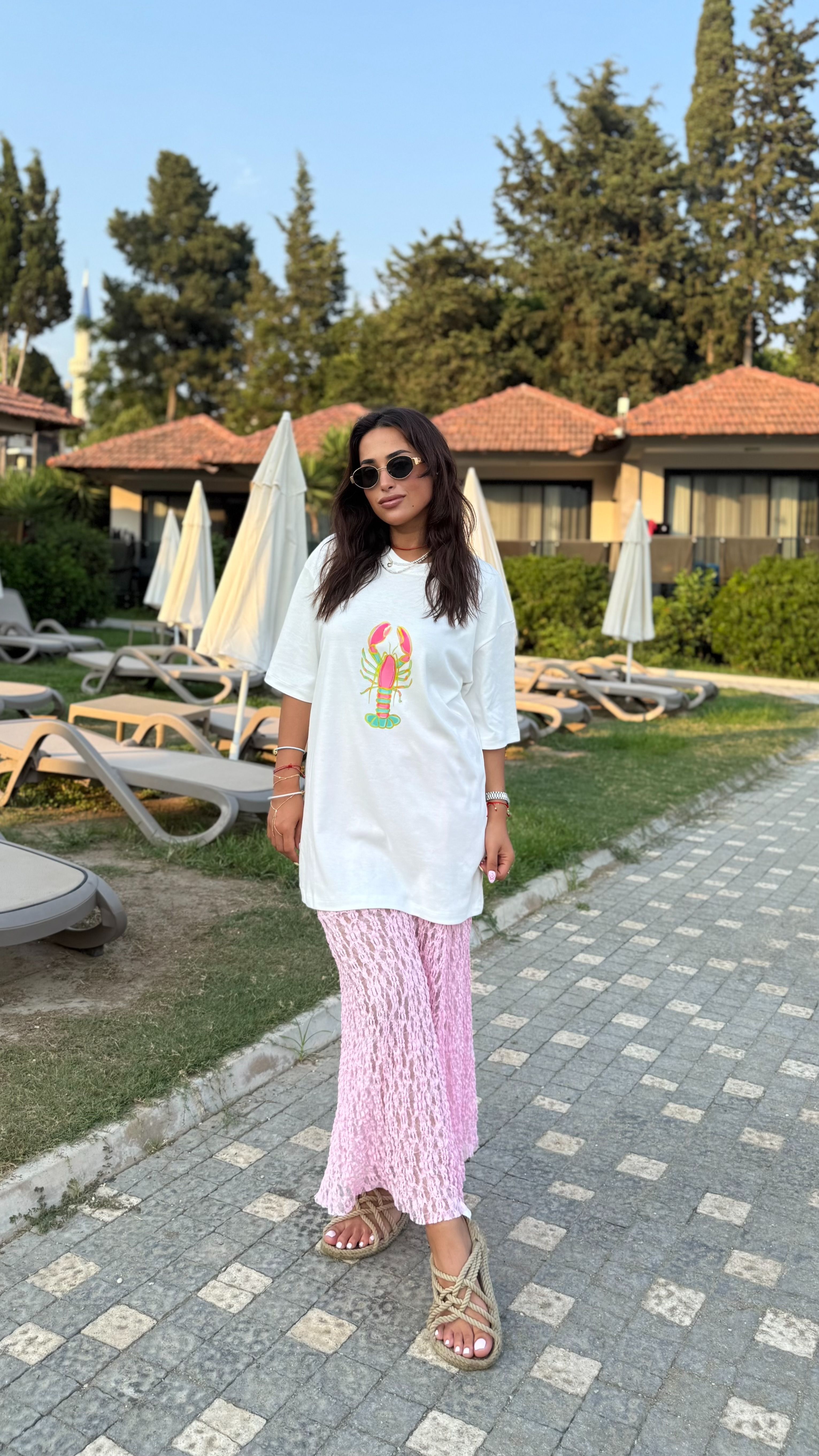 selinbasar.com özel Renkli Yengeç Basic Beyaz