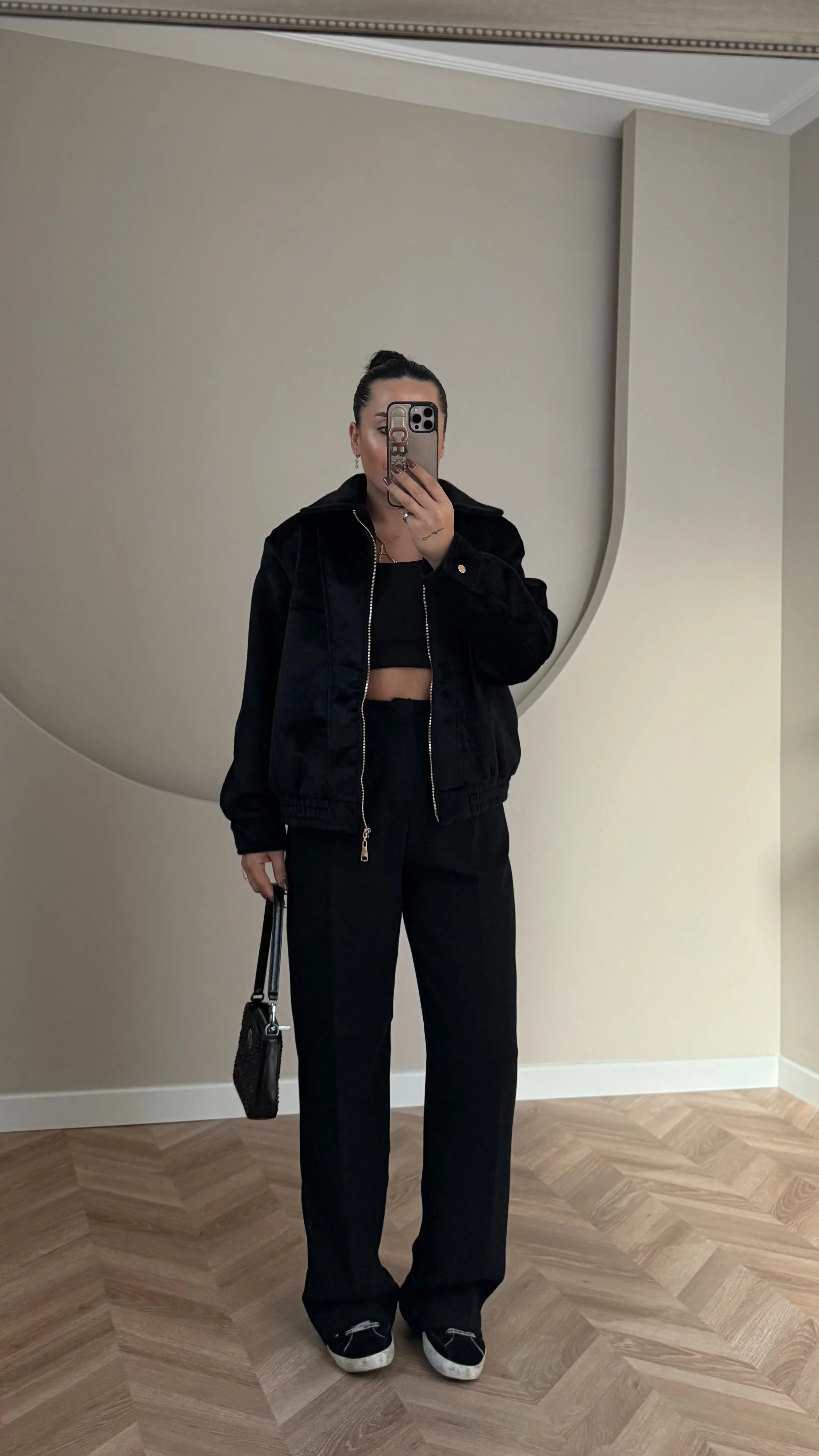 Duble Kumaş Premium Palazzo Siyah