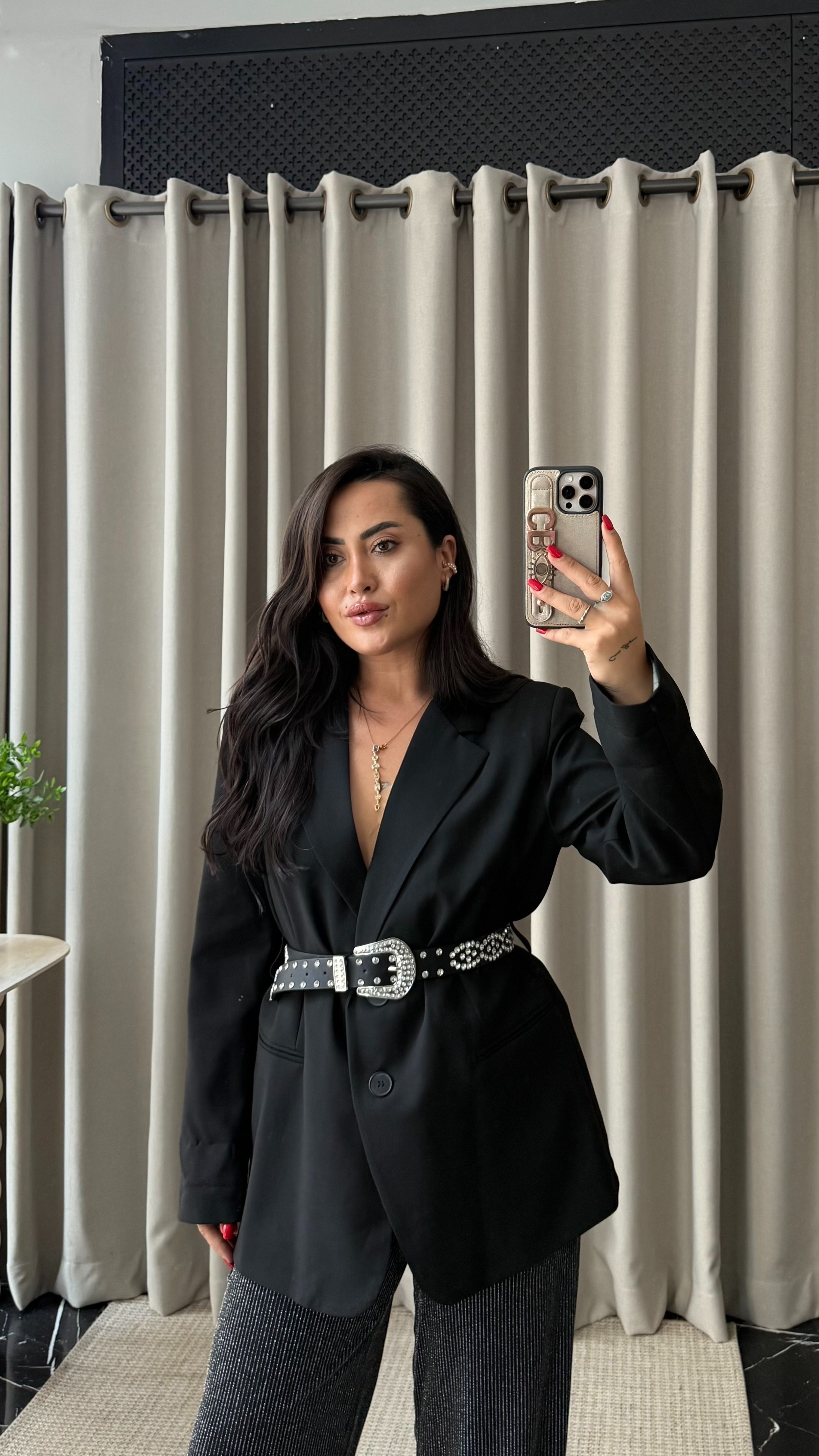 Kuşaklı Premium Blazer