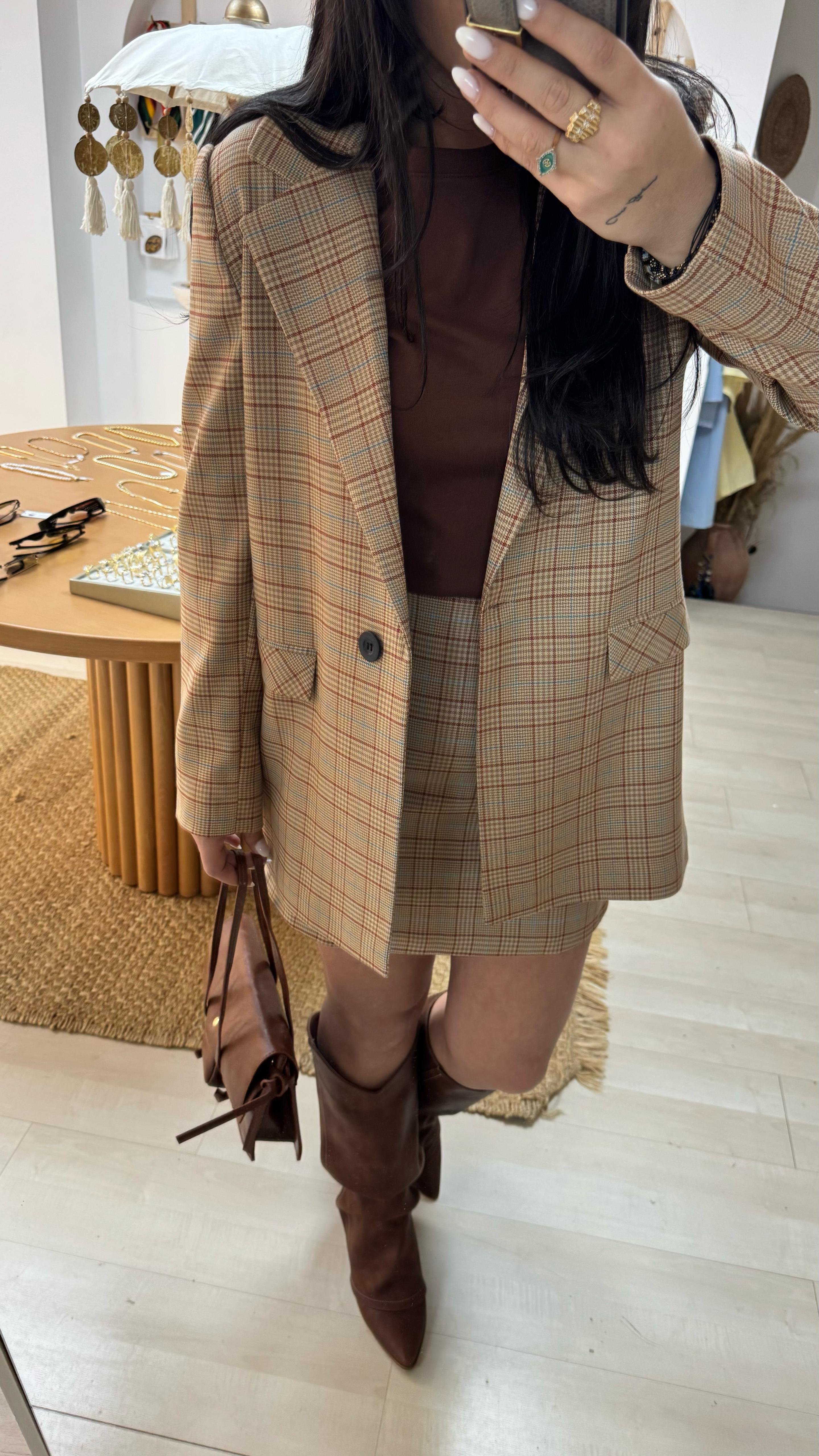 MD Ekose Etek Blazer Takım