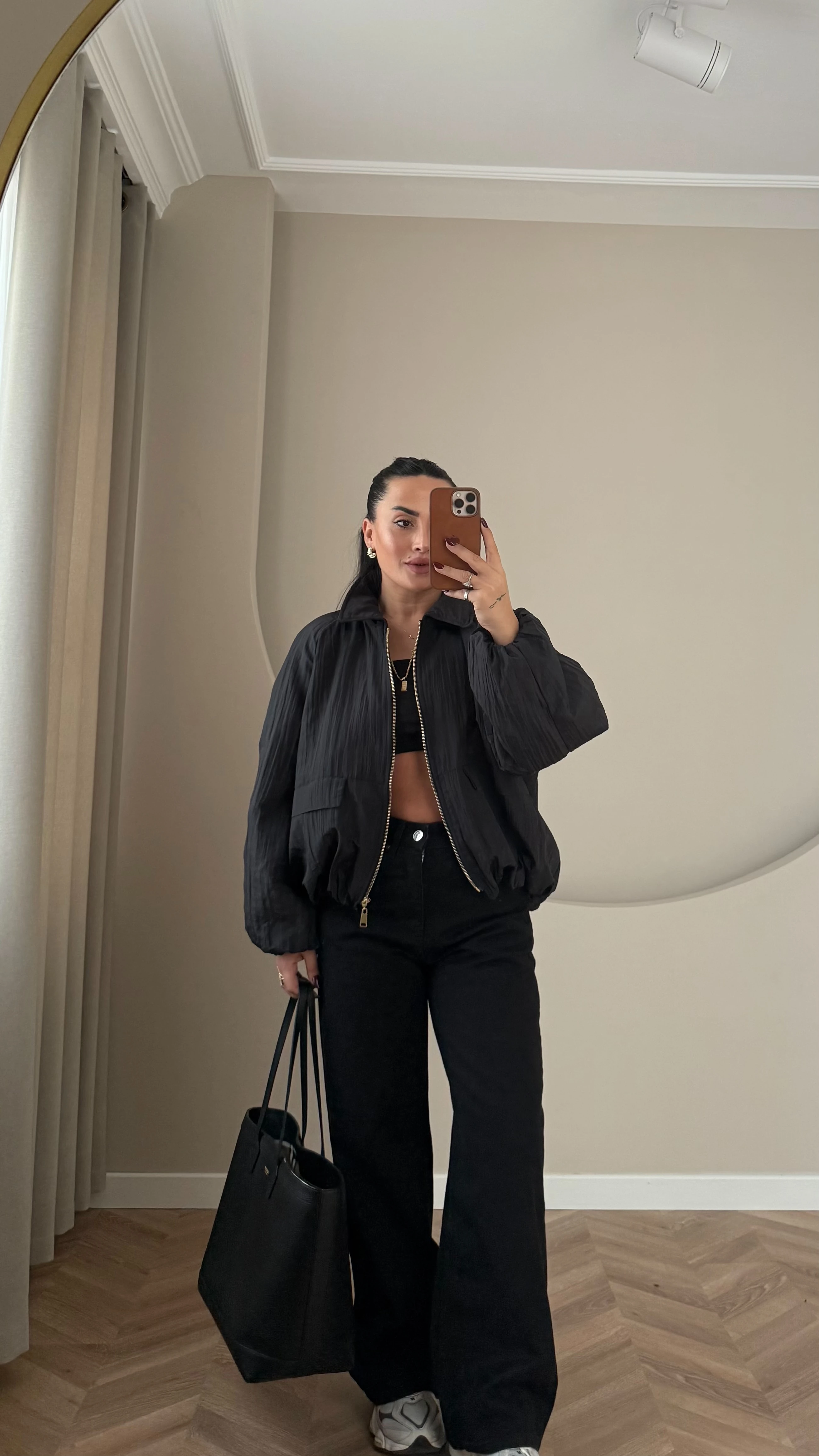 Gramafon Kumaş Dolgulu Bomber