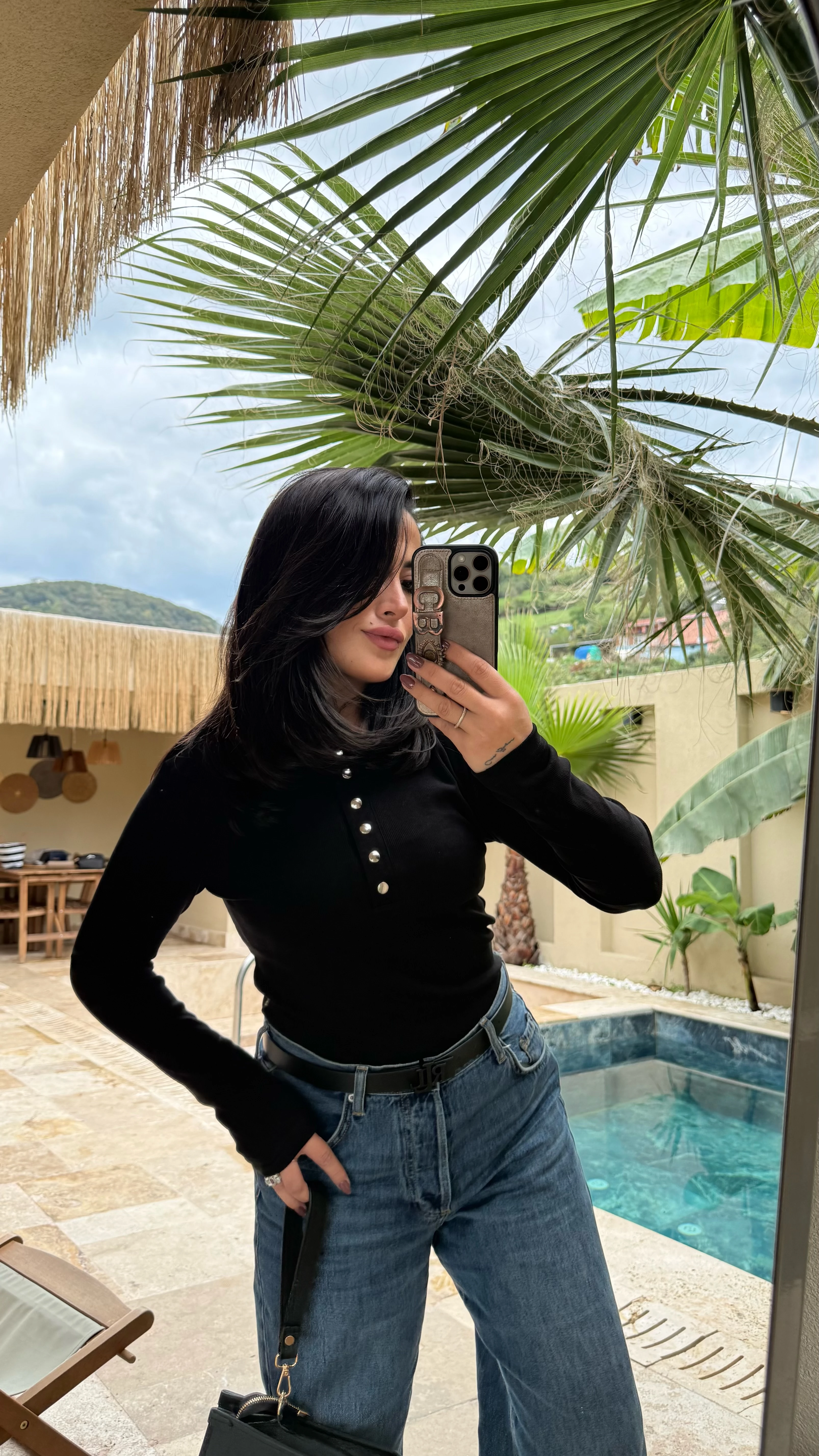 Fitilli Çıt Çıtlı Body Siyah