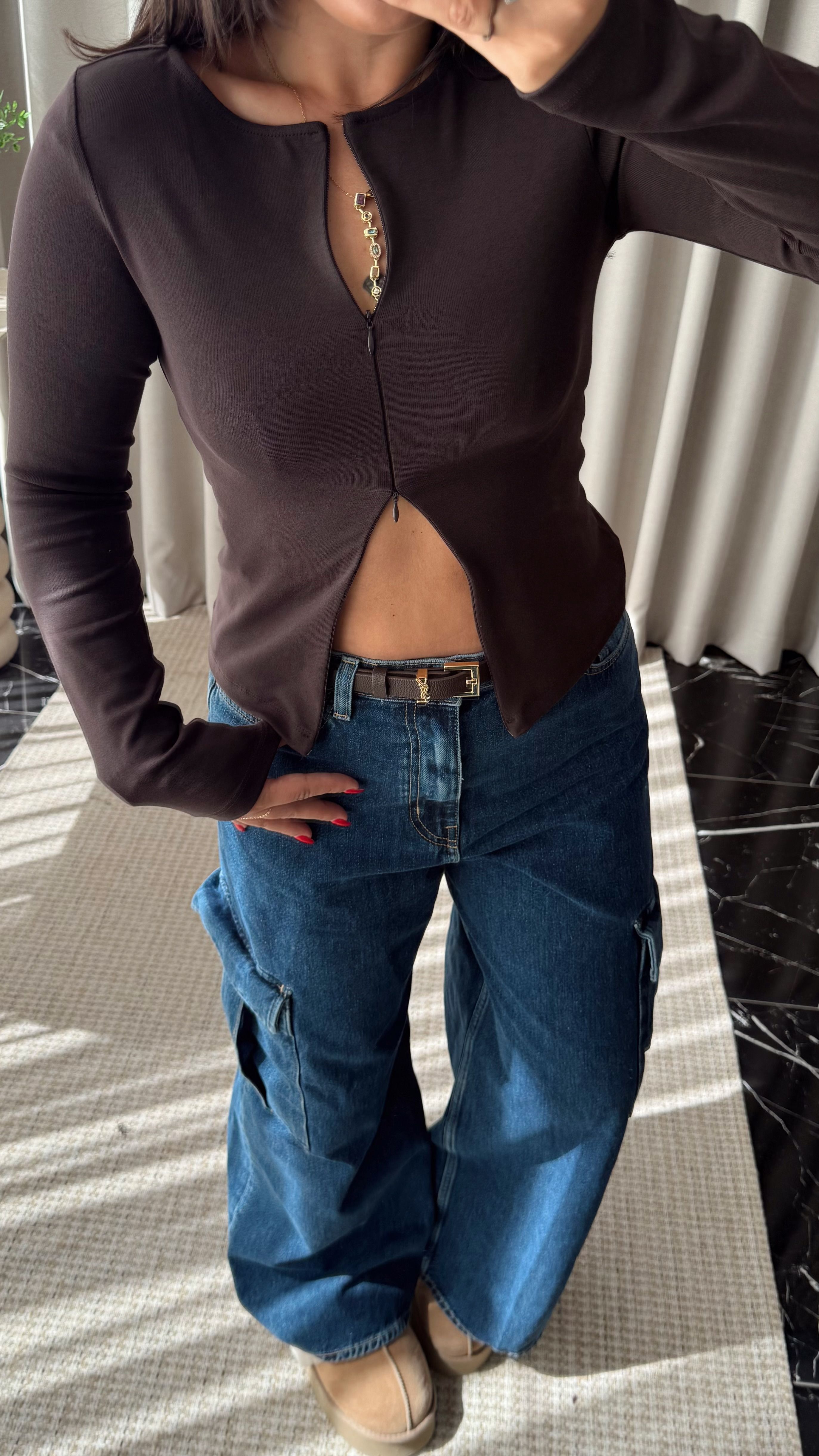 ZR Lacivert Kargo Jean