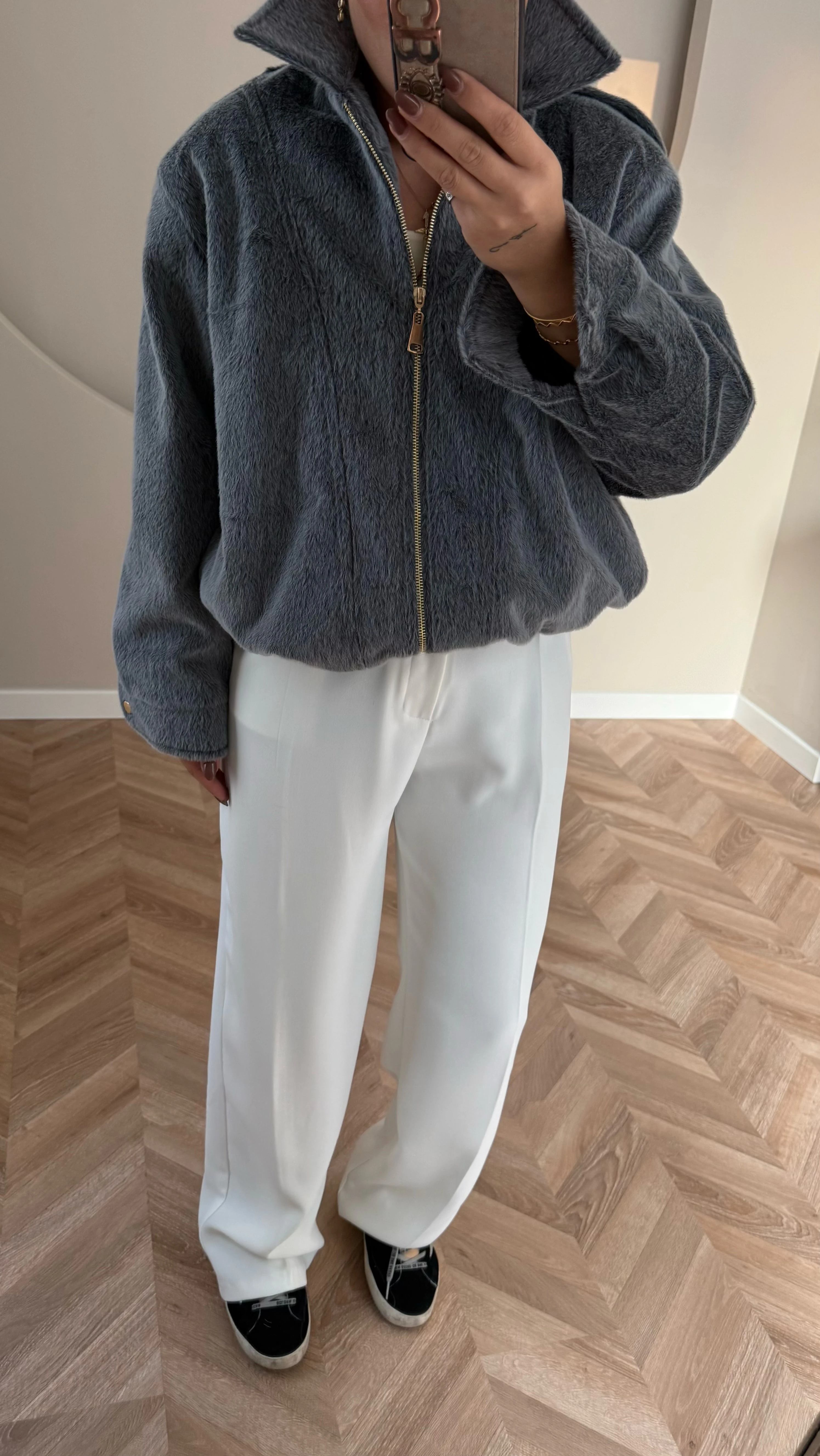 Duble Kumaş Premium Palazzo Beyaz