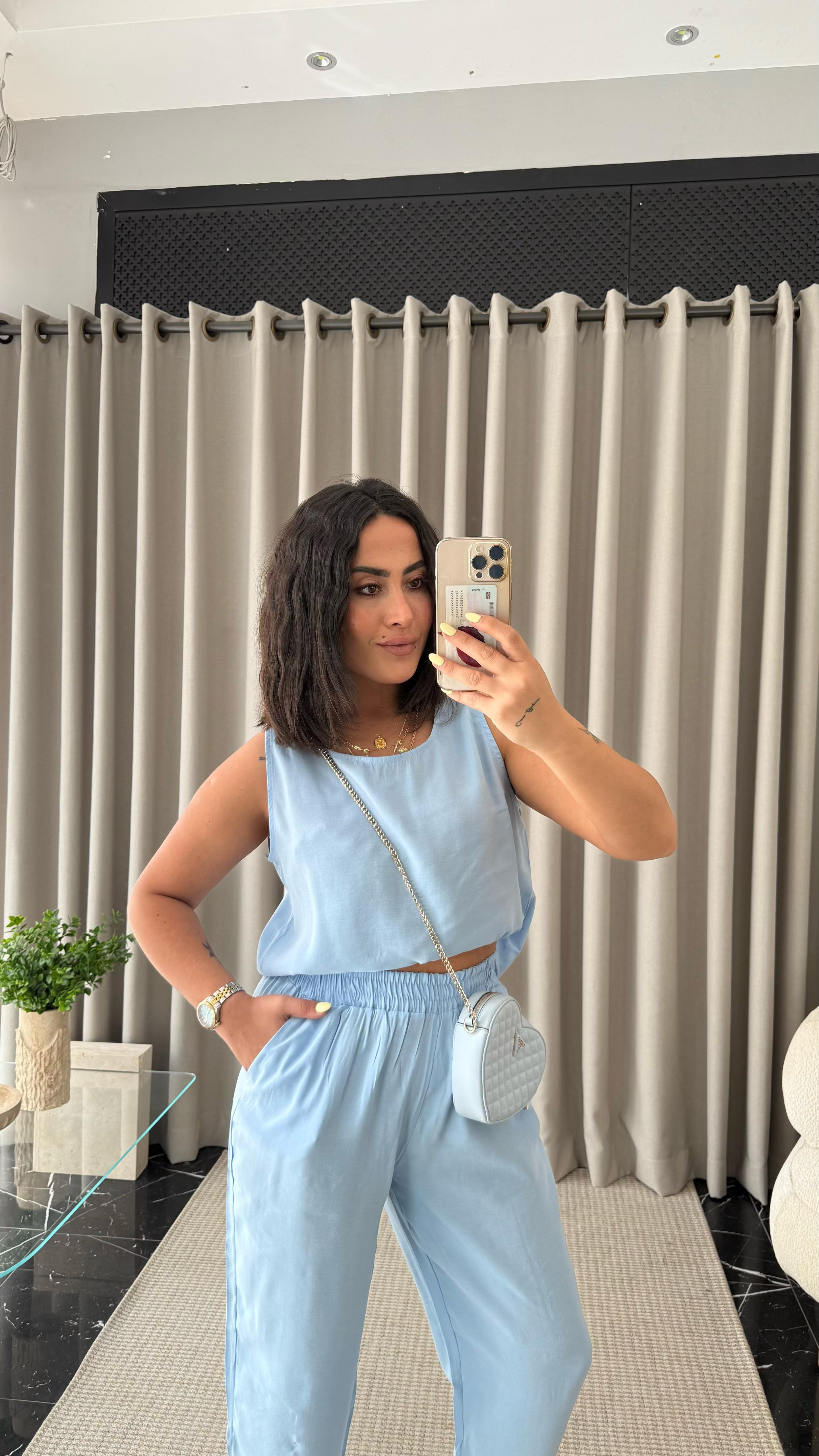 Tencel Takım Bebe Mavi