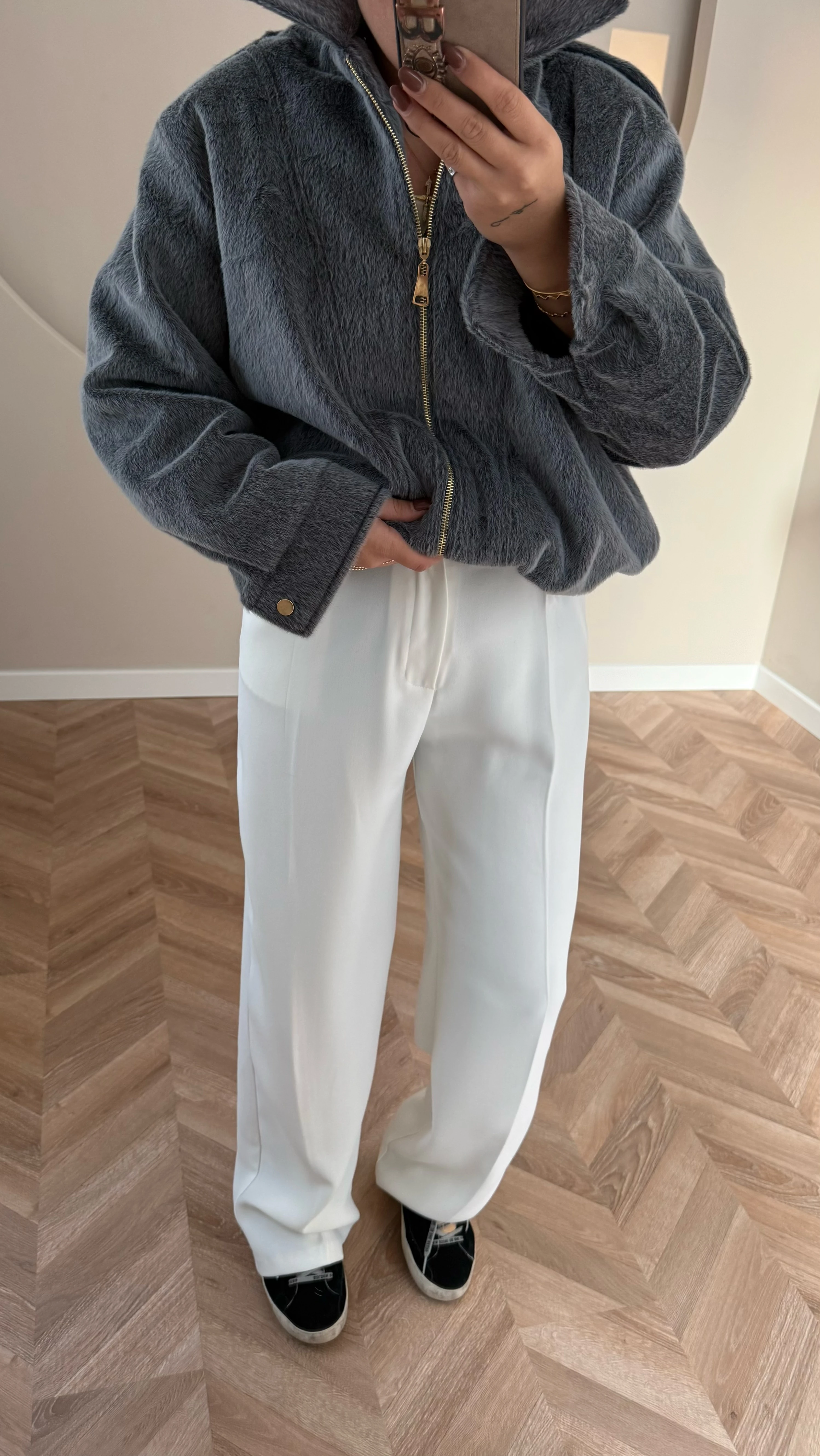 Duble Kumaş Premium Palazzo Beyaz