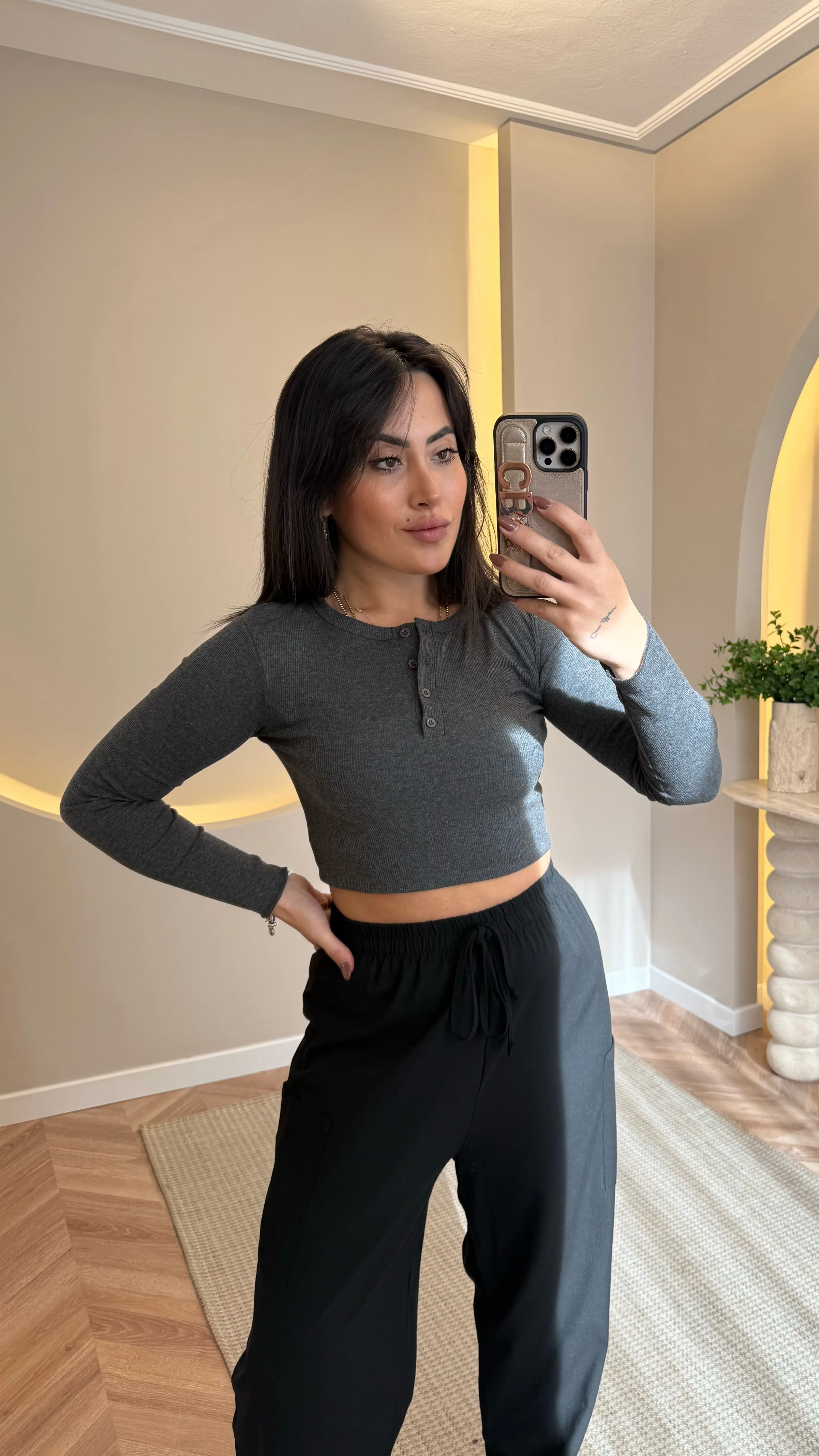 Düğmeli Fitilli Body