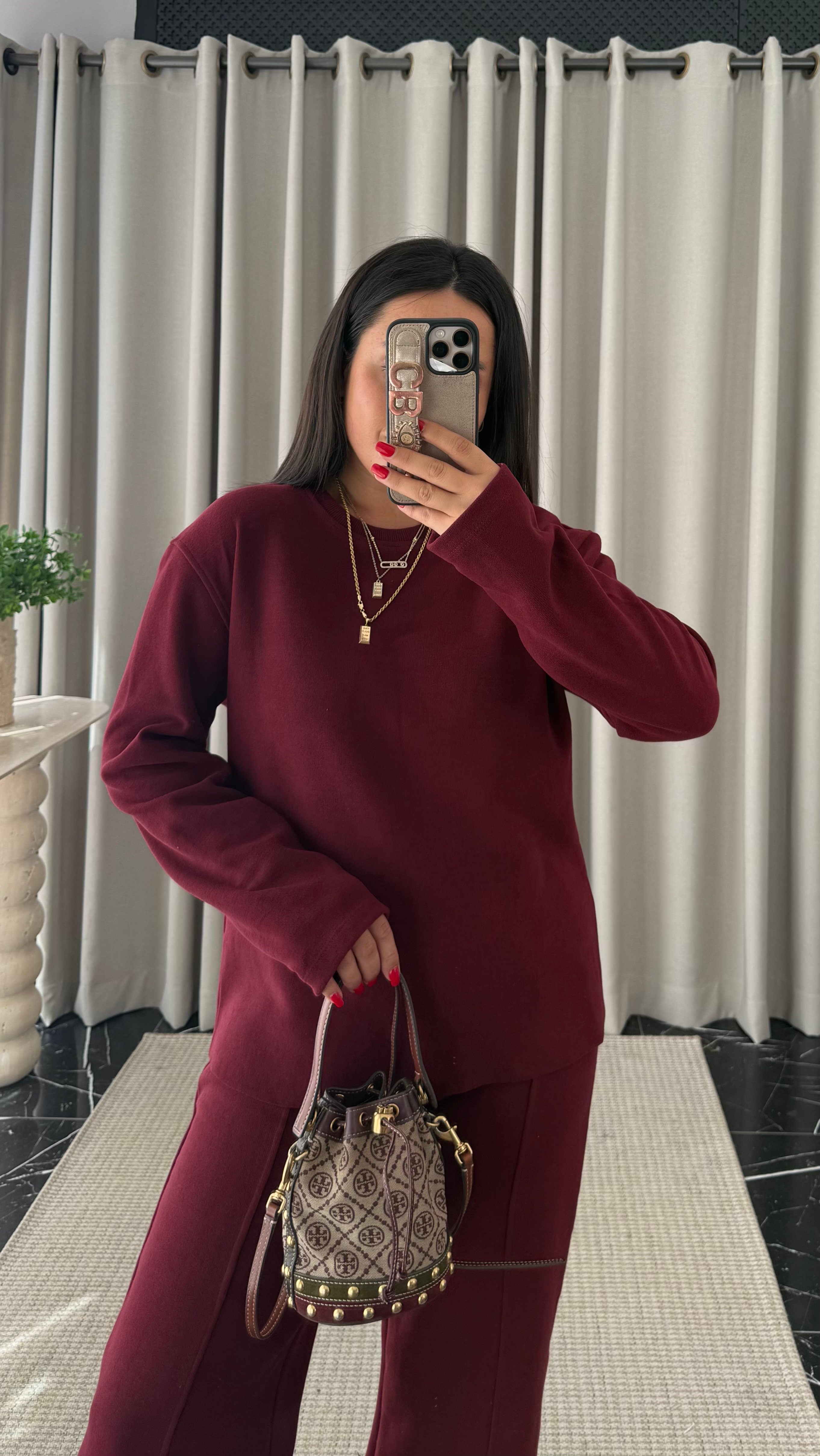 ZR Model Fitilli Takım Bordo
