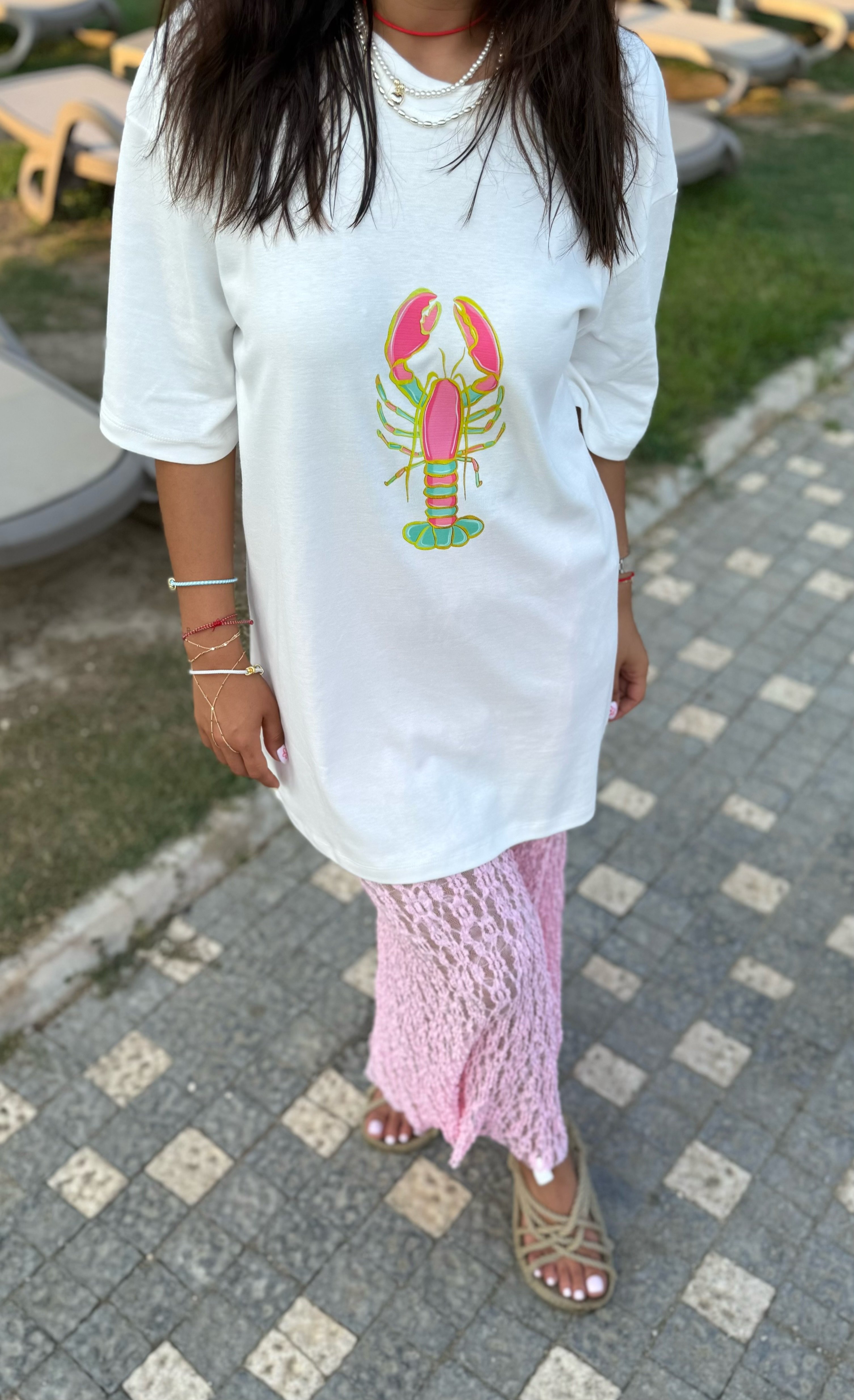 selinbasar.com özel Renkli Yengeç Basic Beyaz