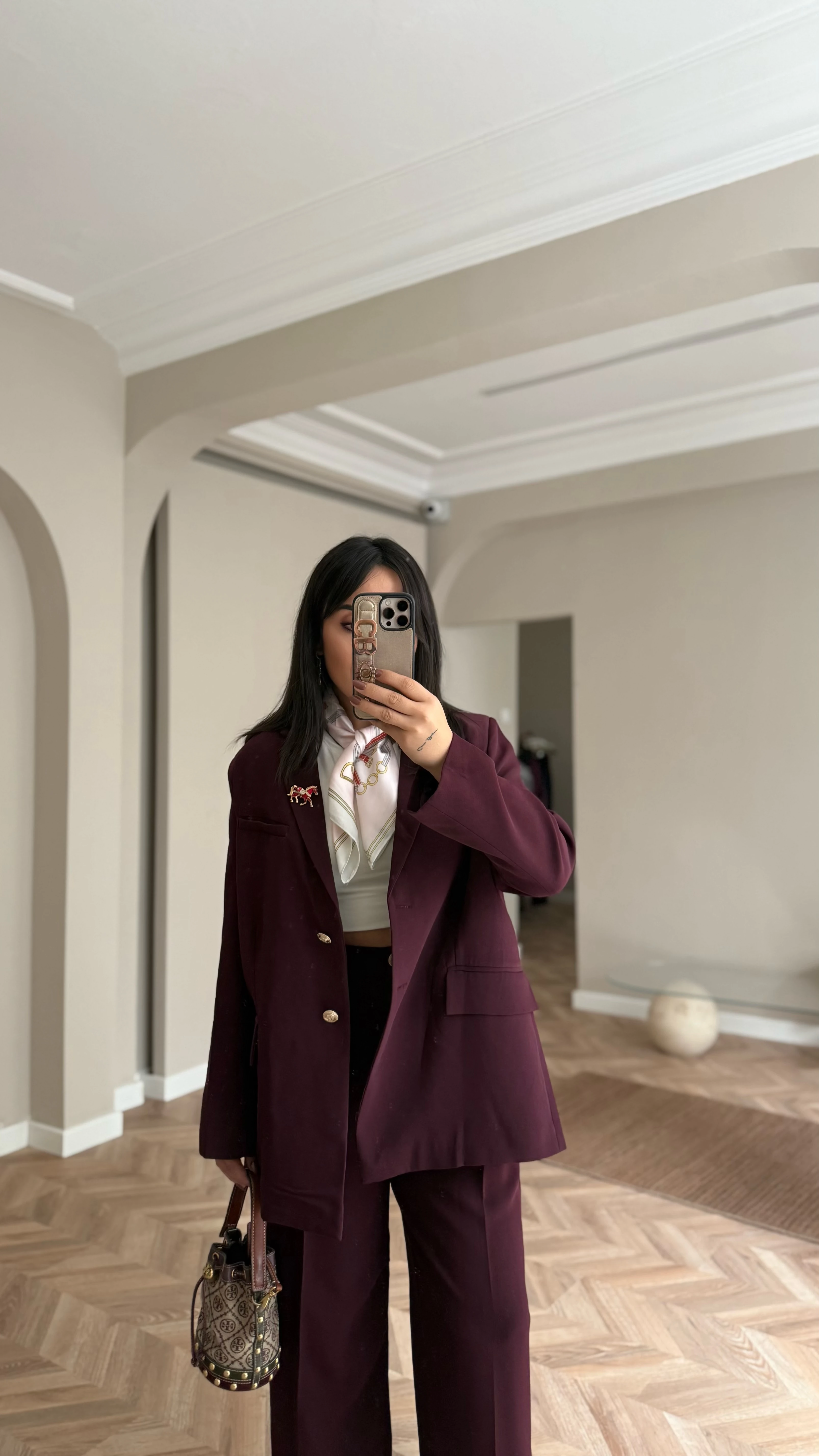 Premium Oversize Takım Bordo