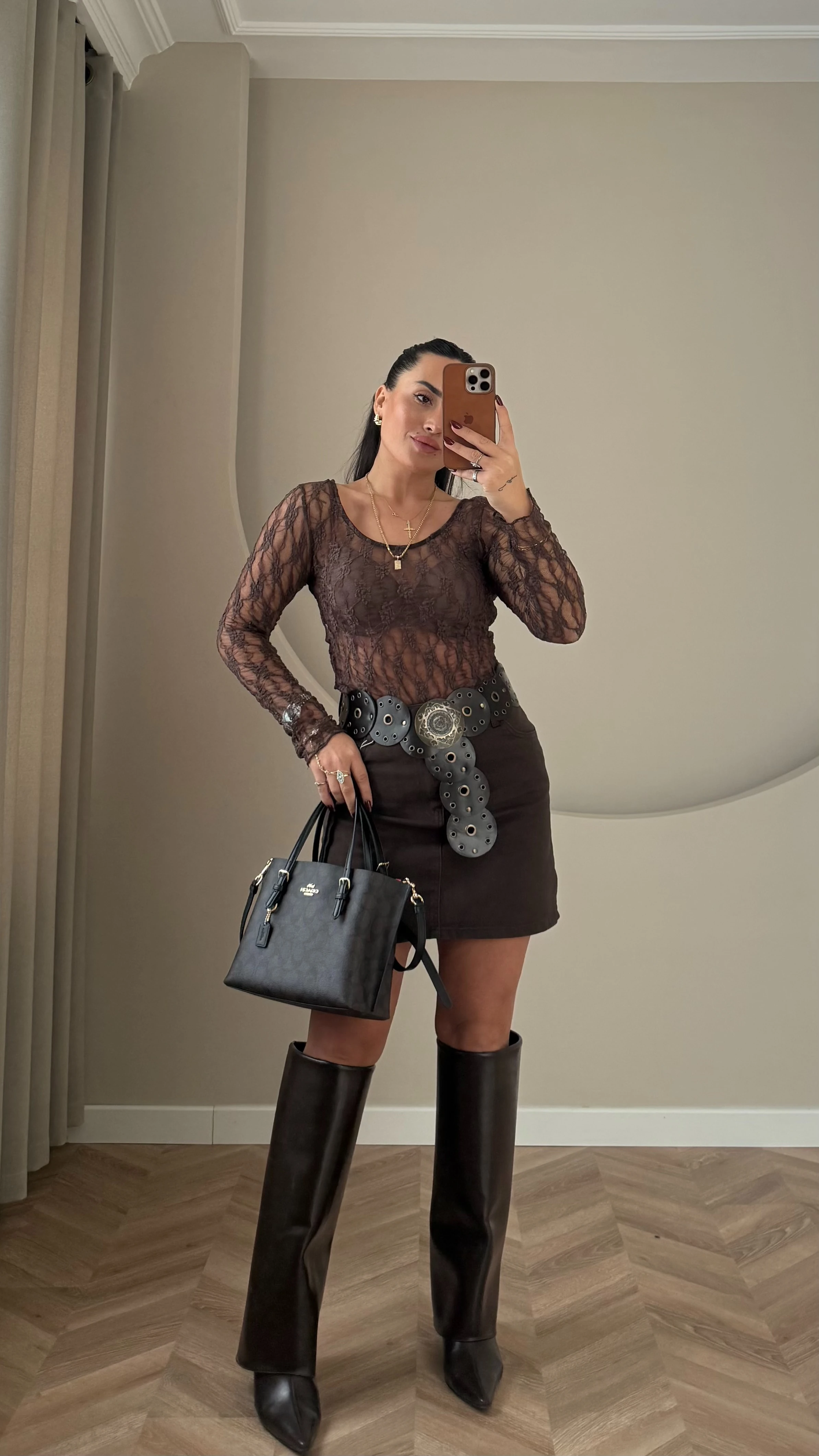 Likralı Güpür Bluz