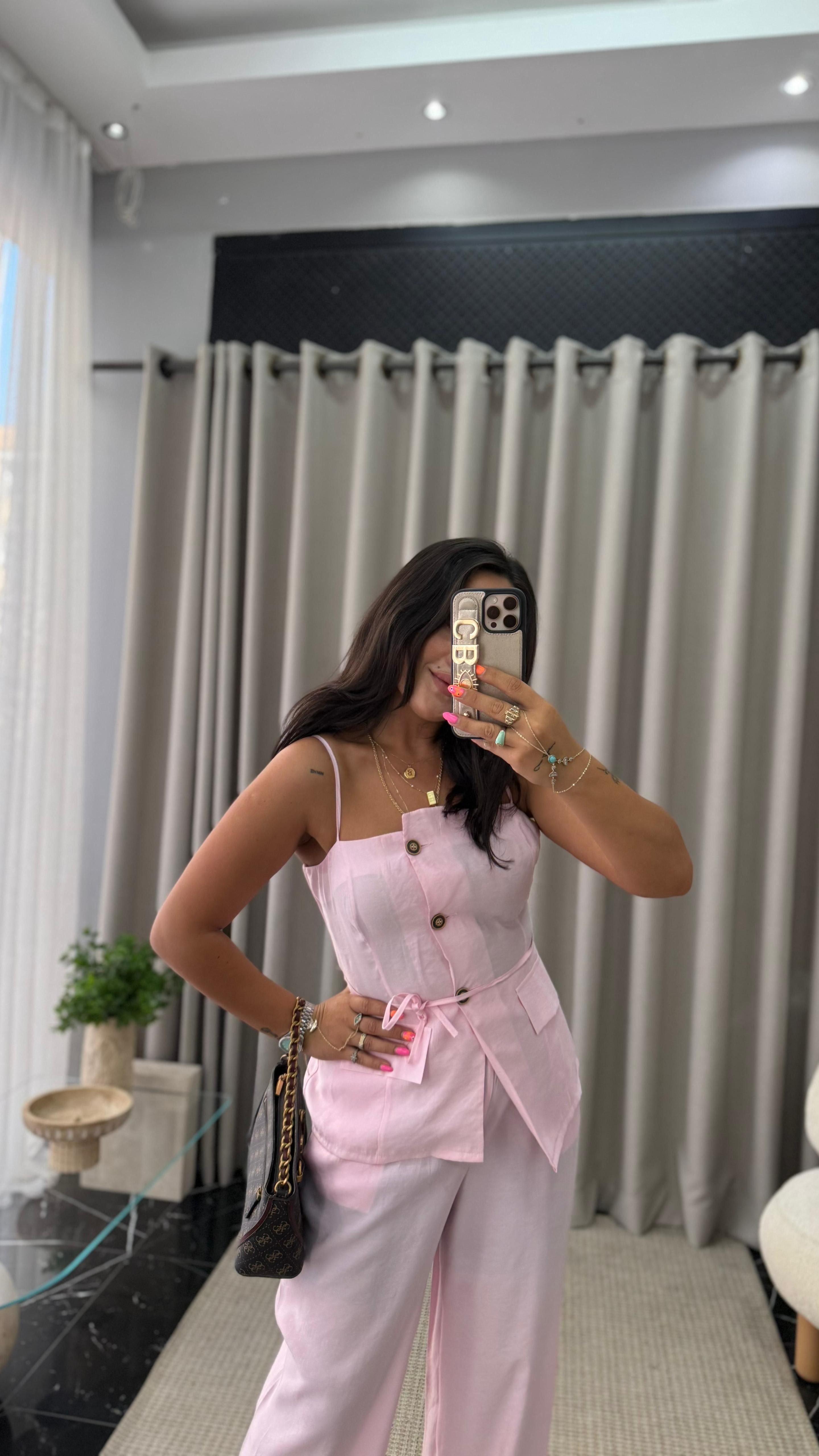 Yelekli Takım Pembe