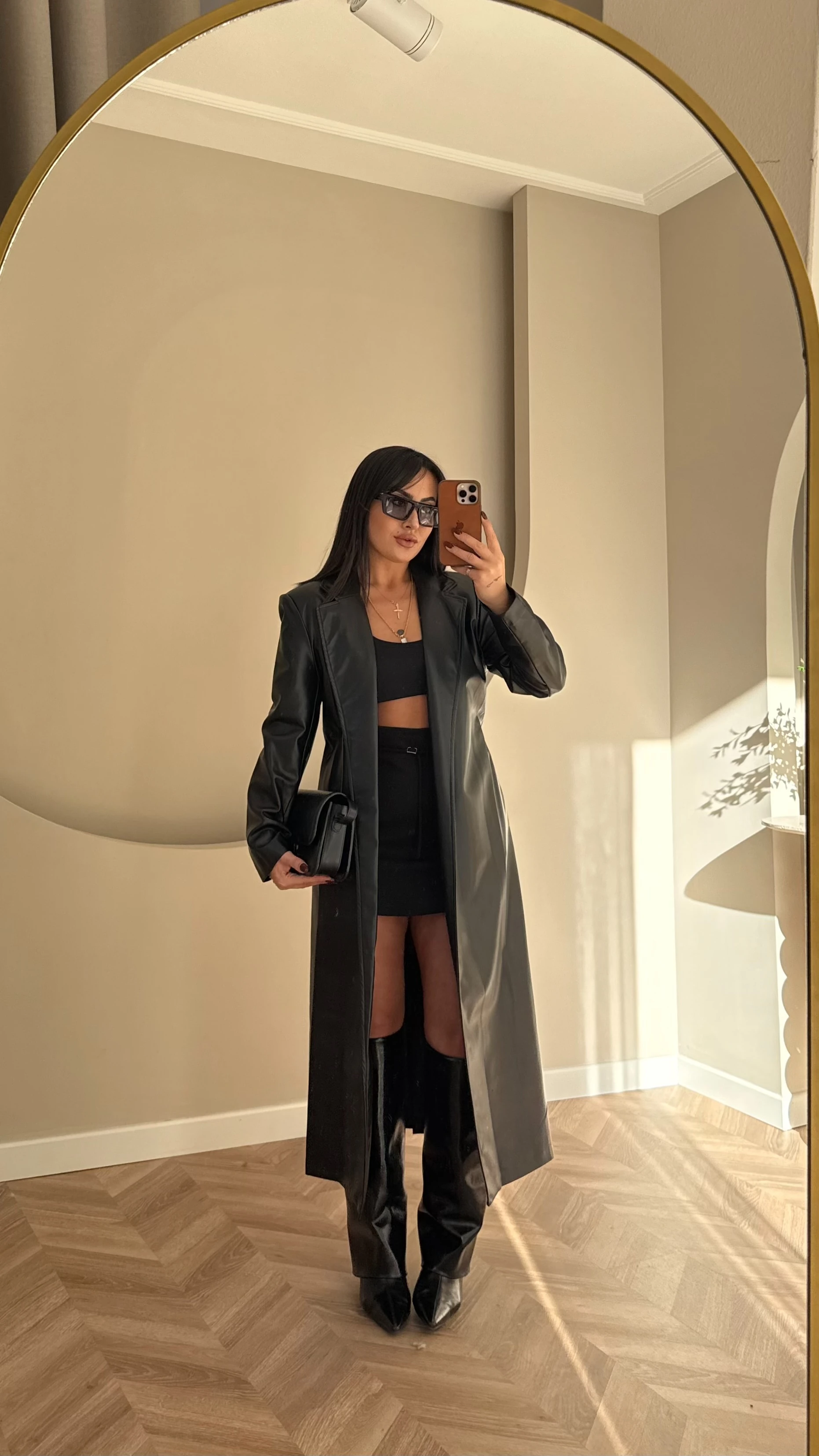 Vatkalı Deri Trenç 