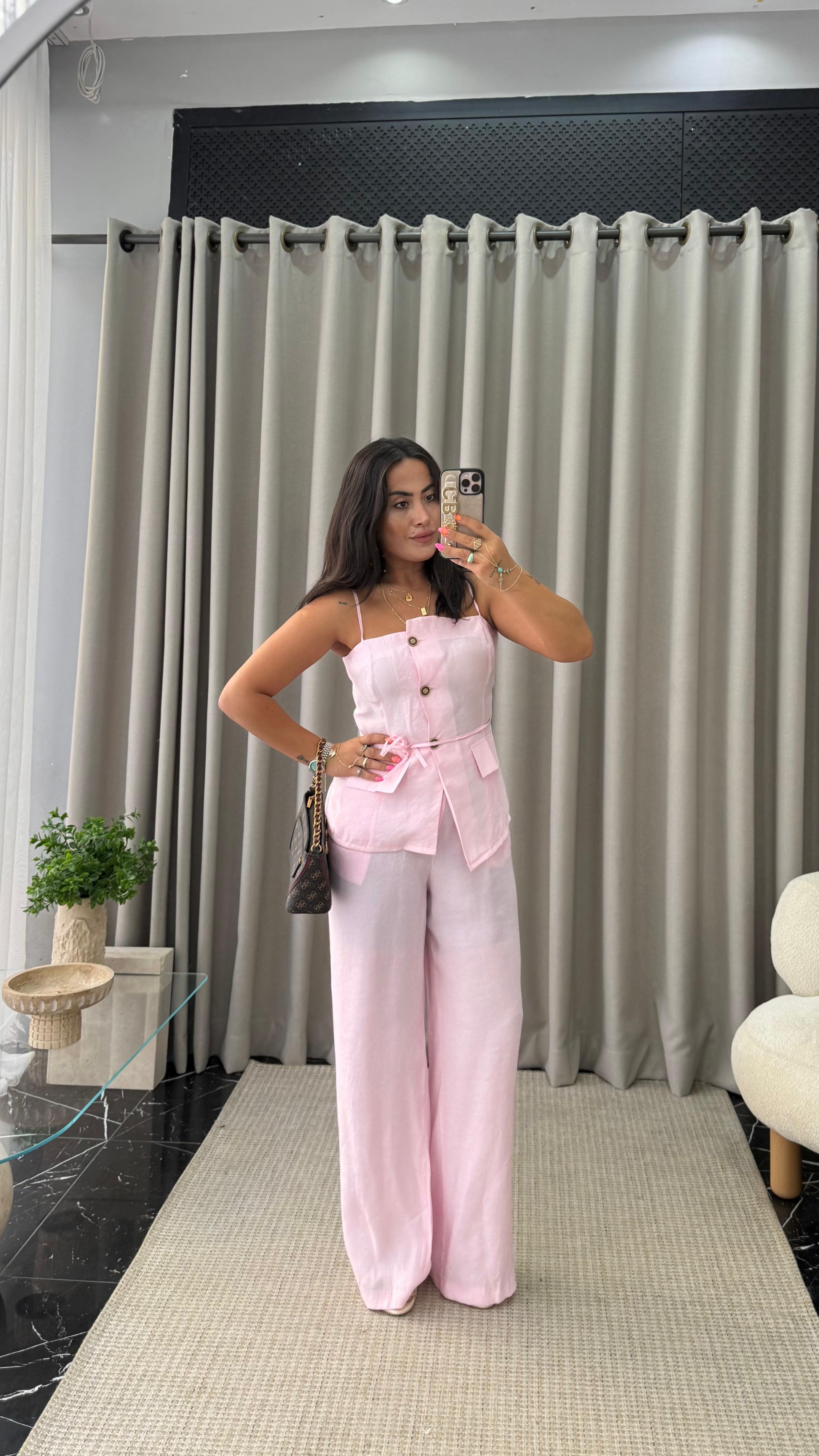 Yelekli Takım Pembe