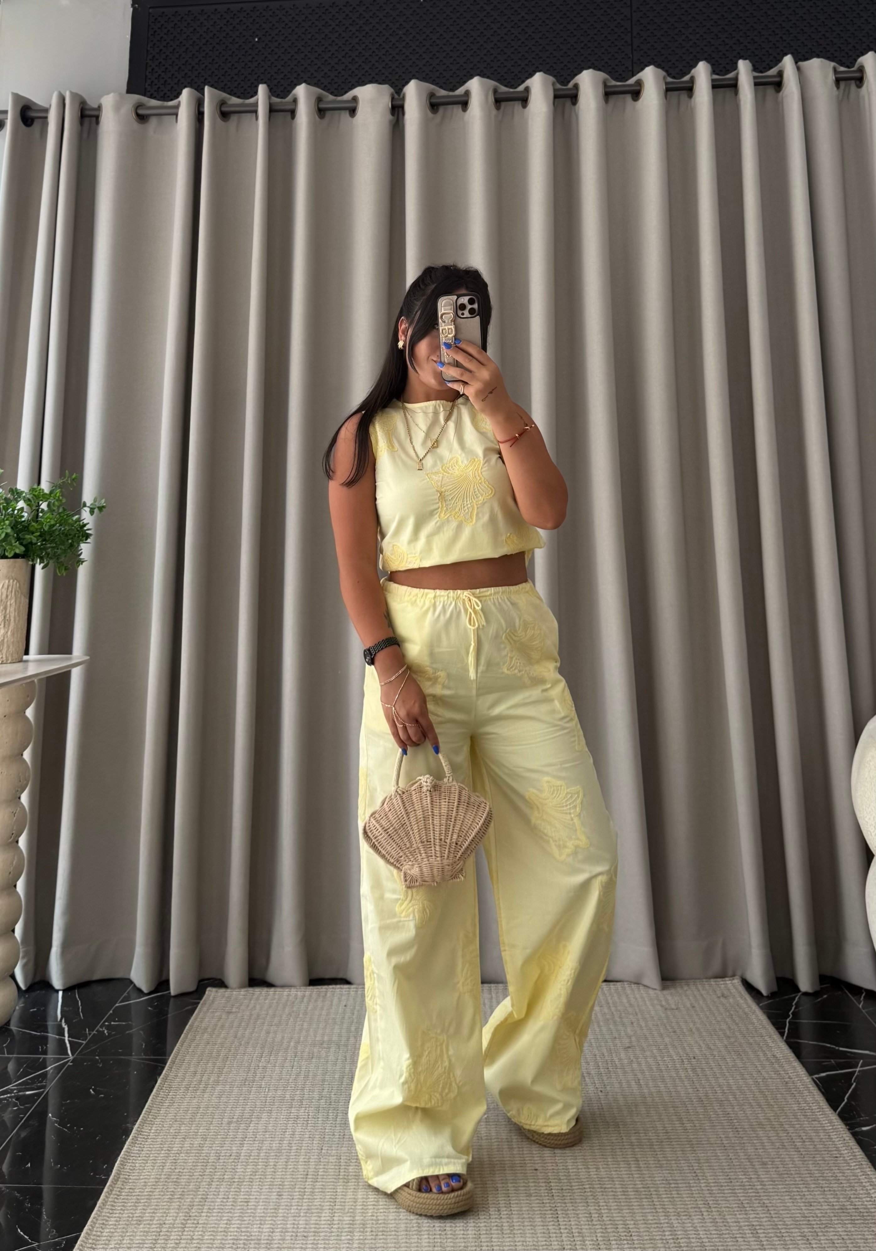 Nakış Detaylı Poplin Takım