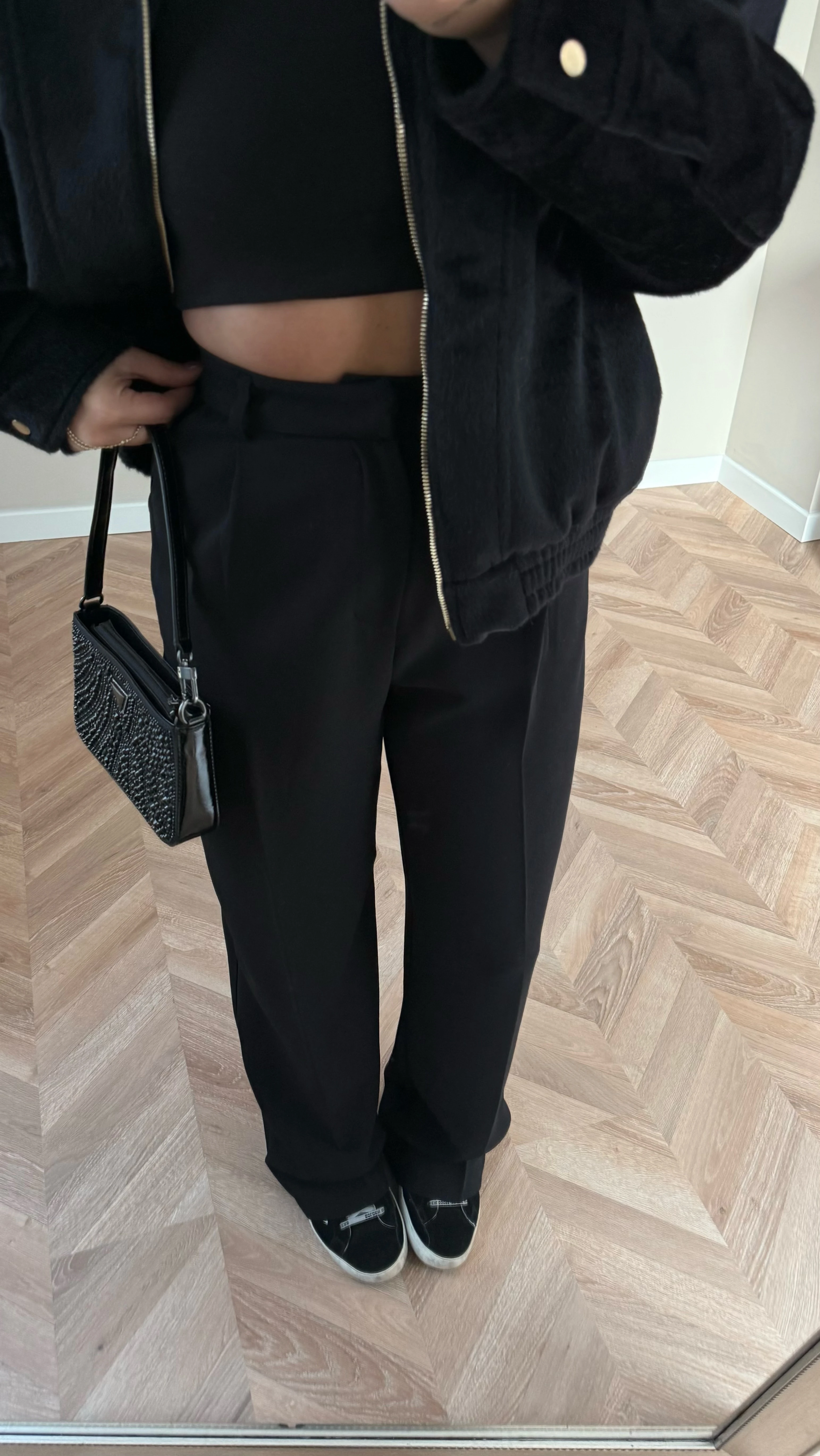 Duble Kumaş Premium Palazzo Siyah