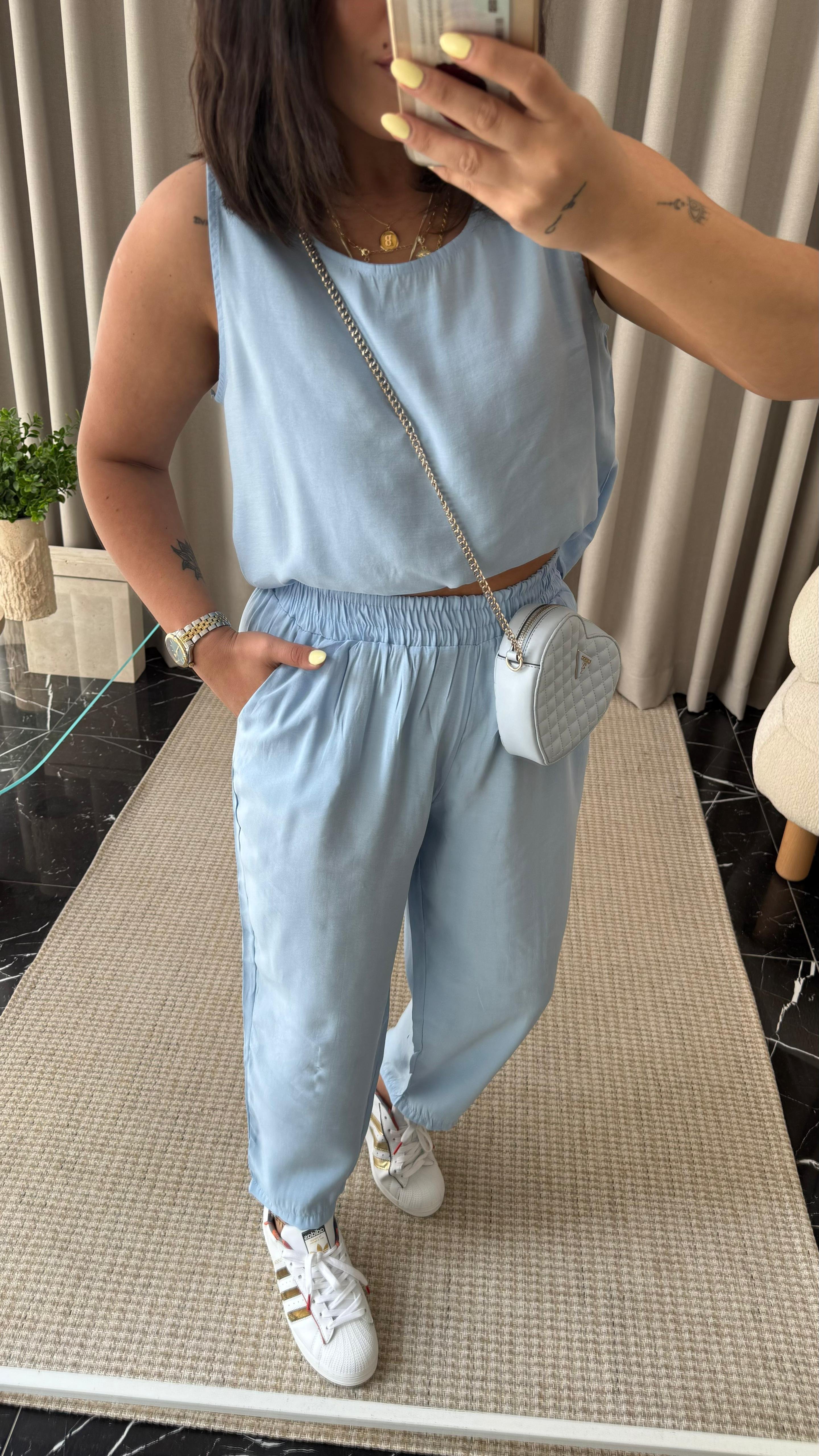 Tencel Takım Bebe Mavi