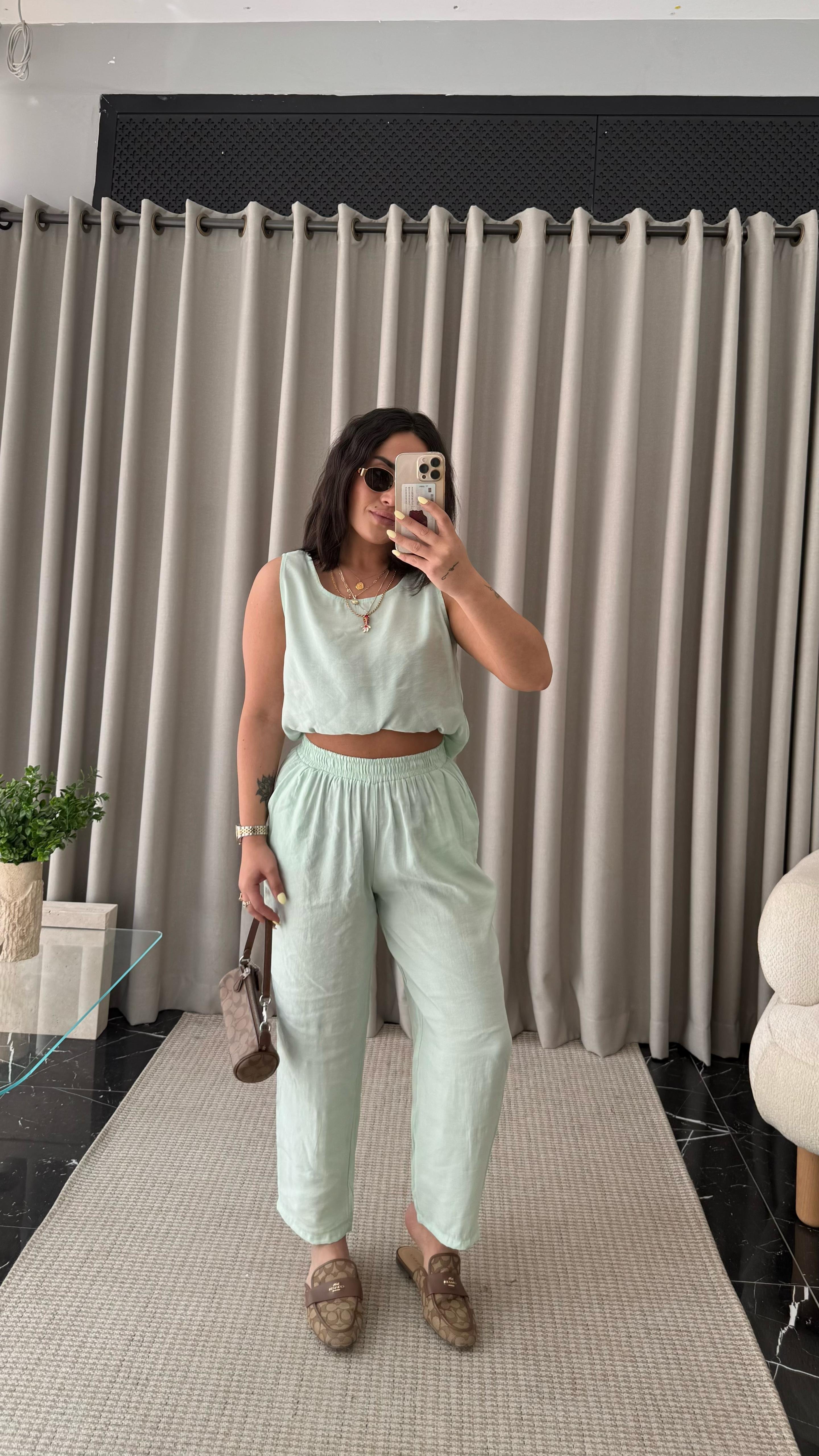 Tencel Takım Su Yeşili