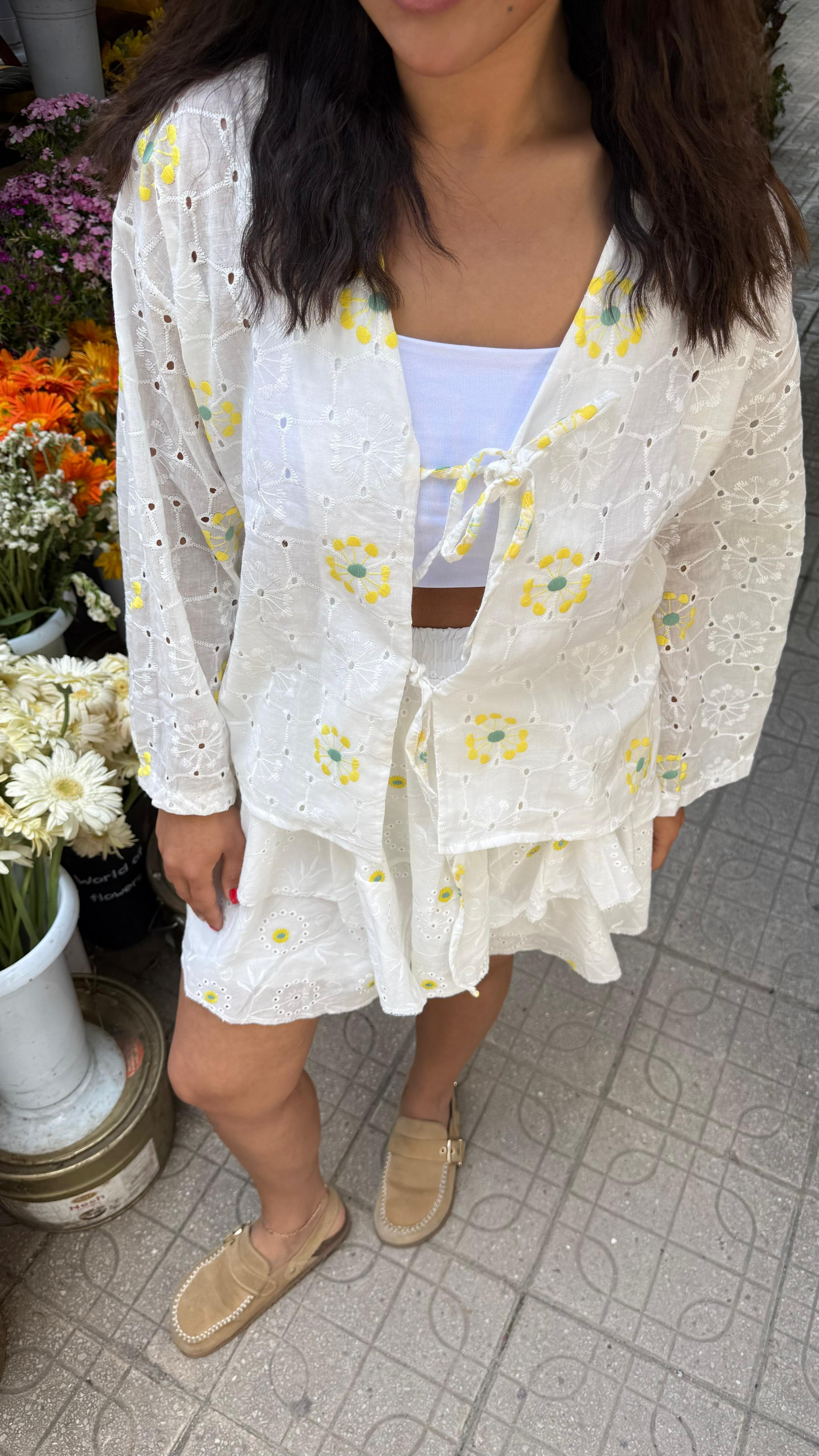 Daisy Bağlamalı Gömlek