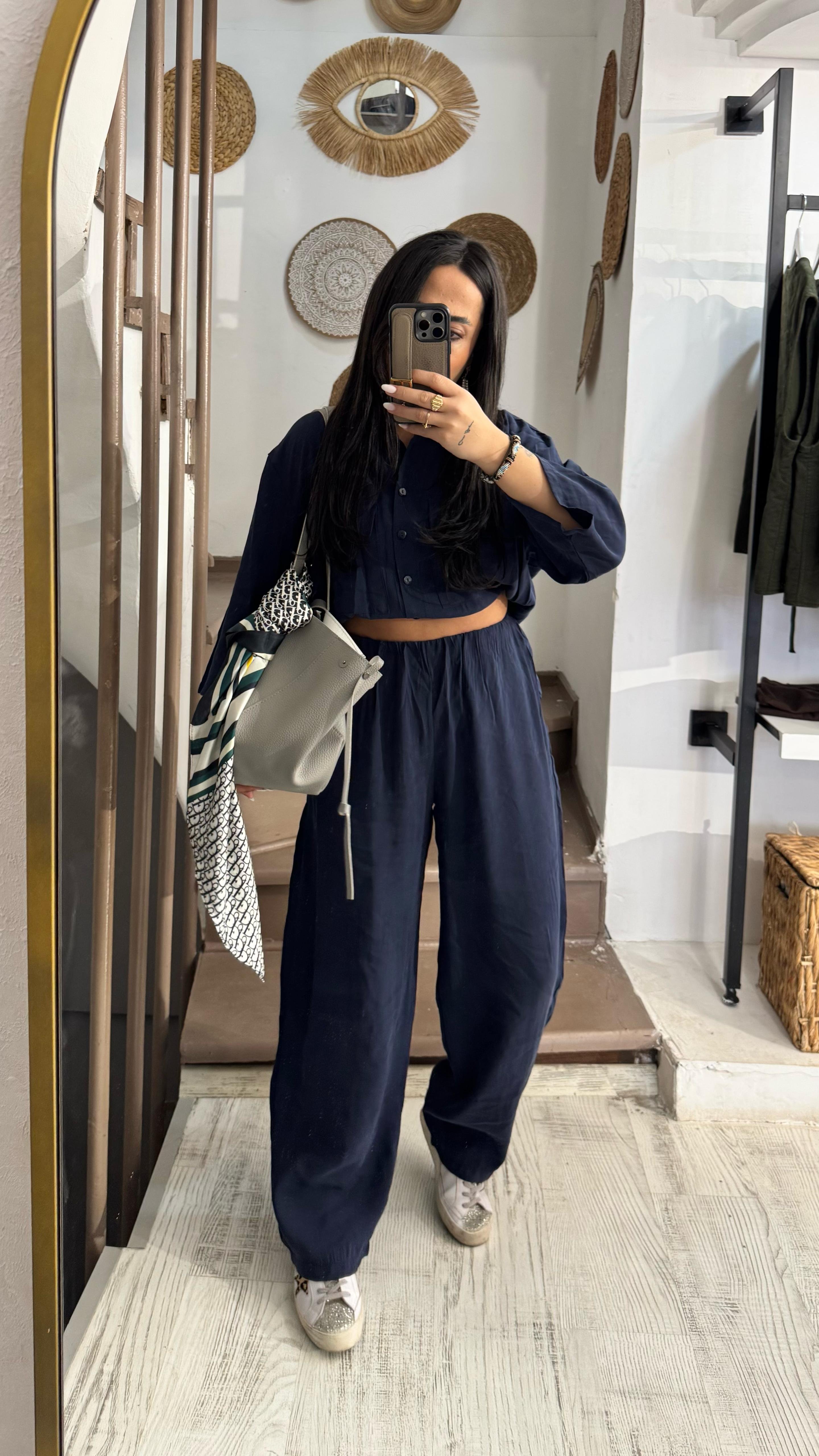 Sely Tencel Takım Lacivert