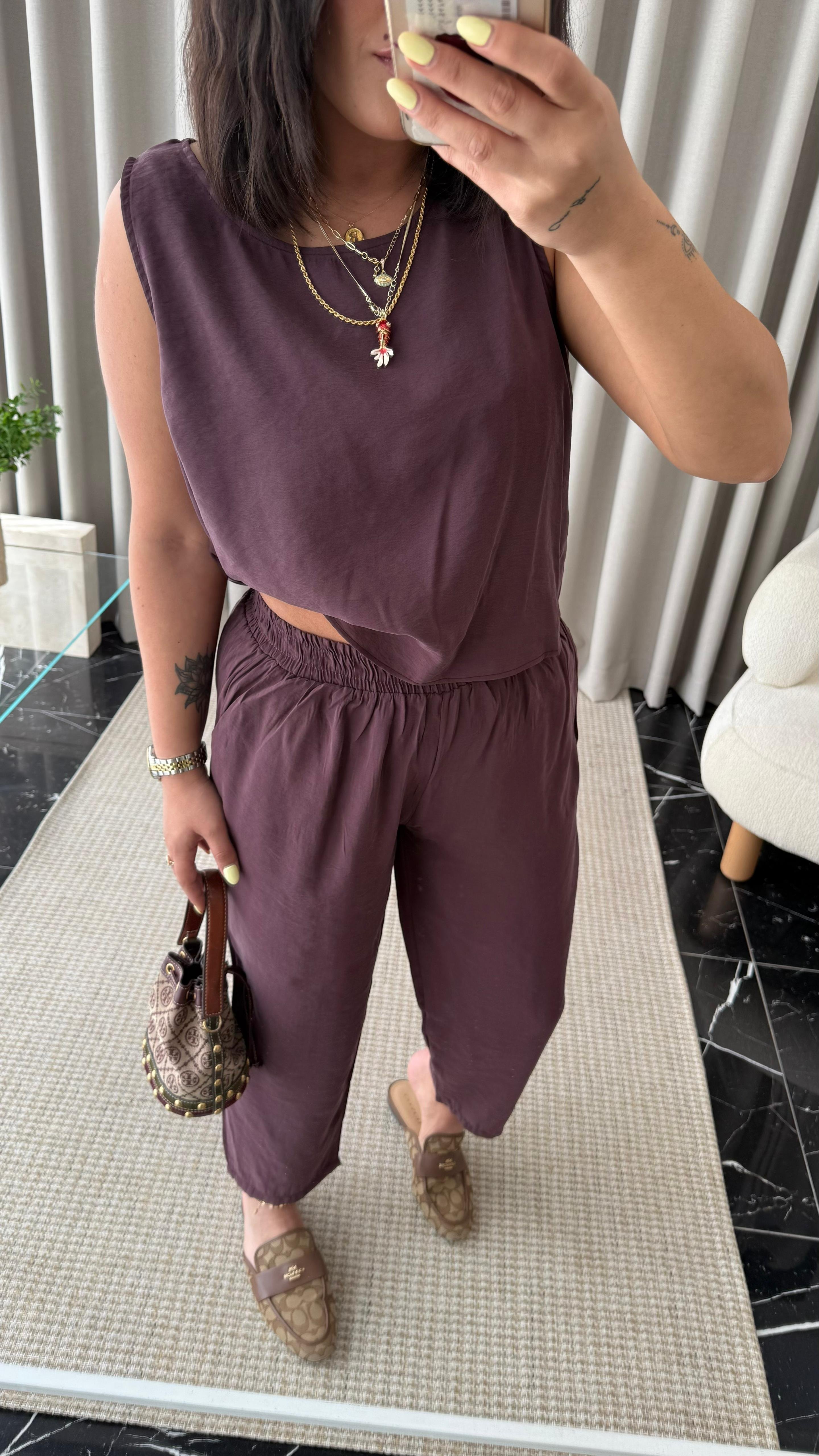 Tencel Takım Mürdüm