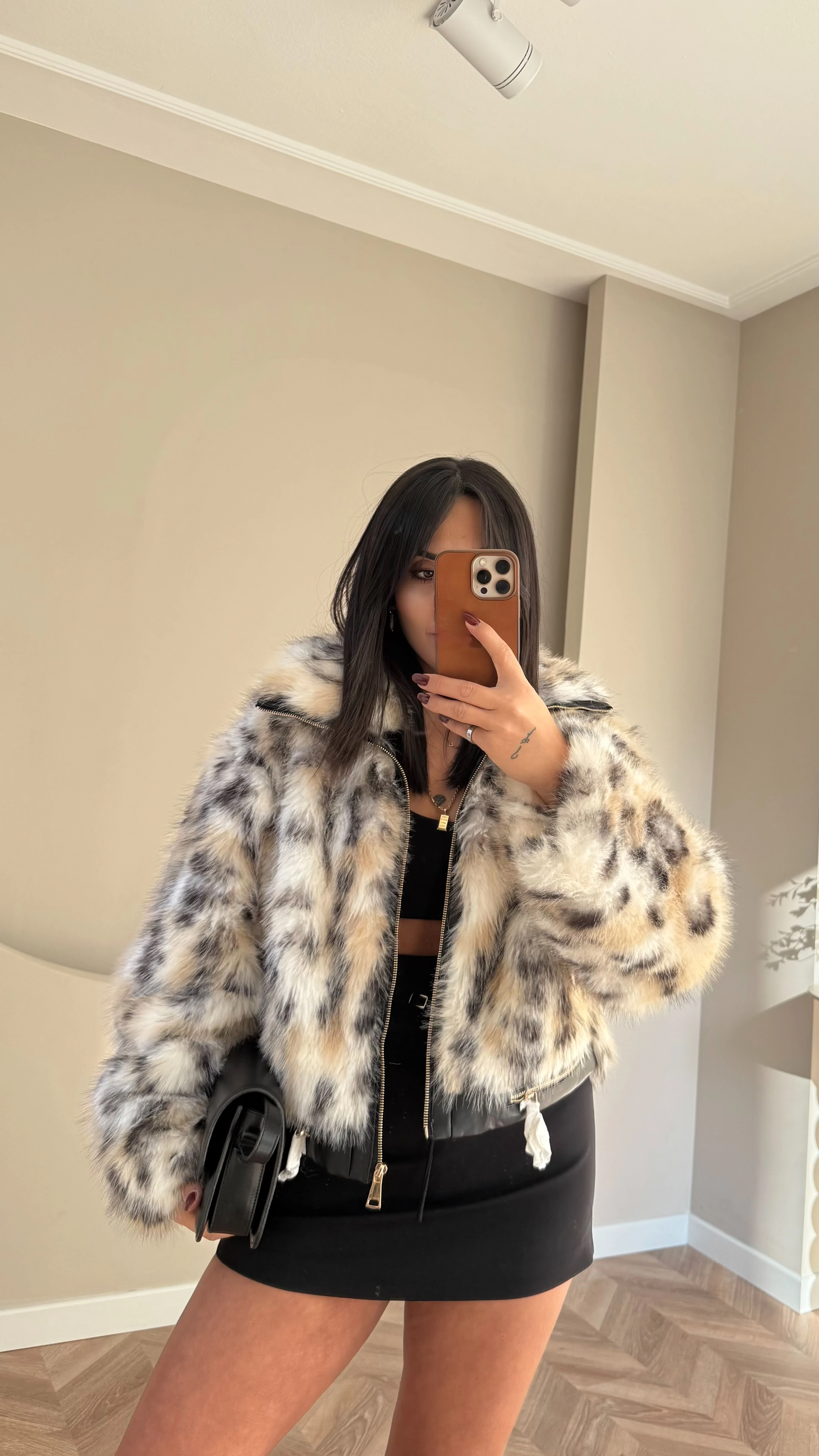 Premium Deri Detaylı Kürk