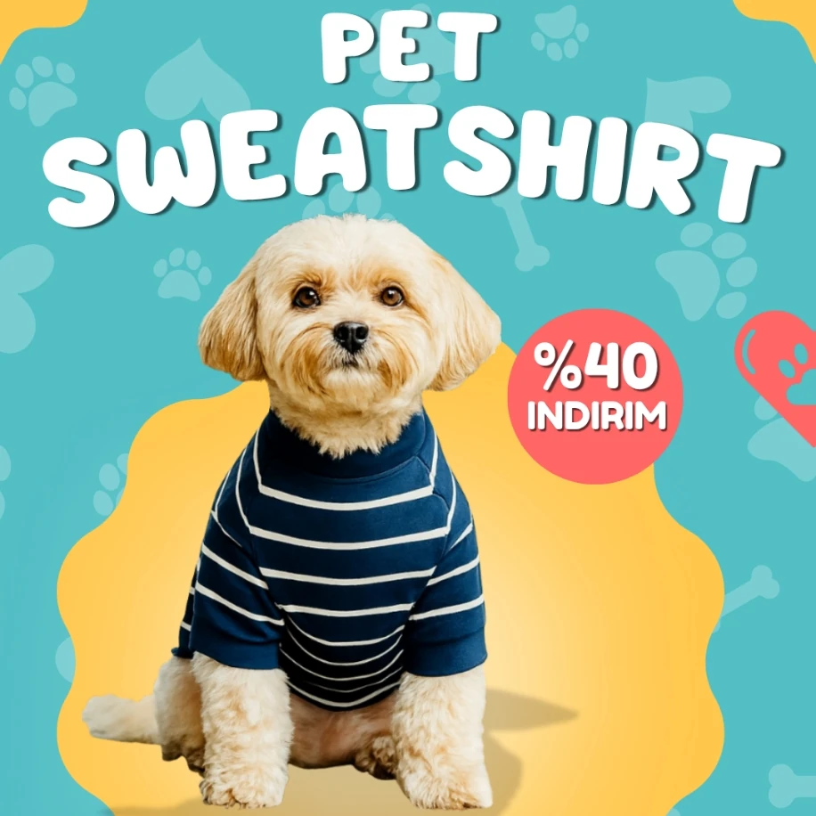 PawLeno Çizgili Pet Sweatshirt