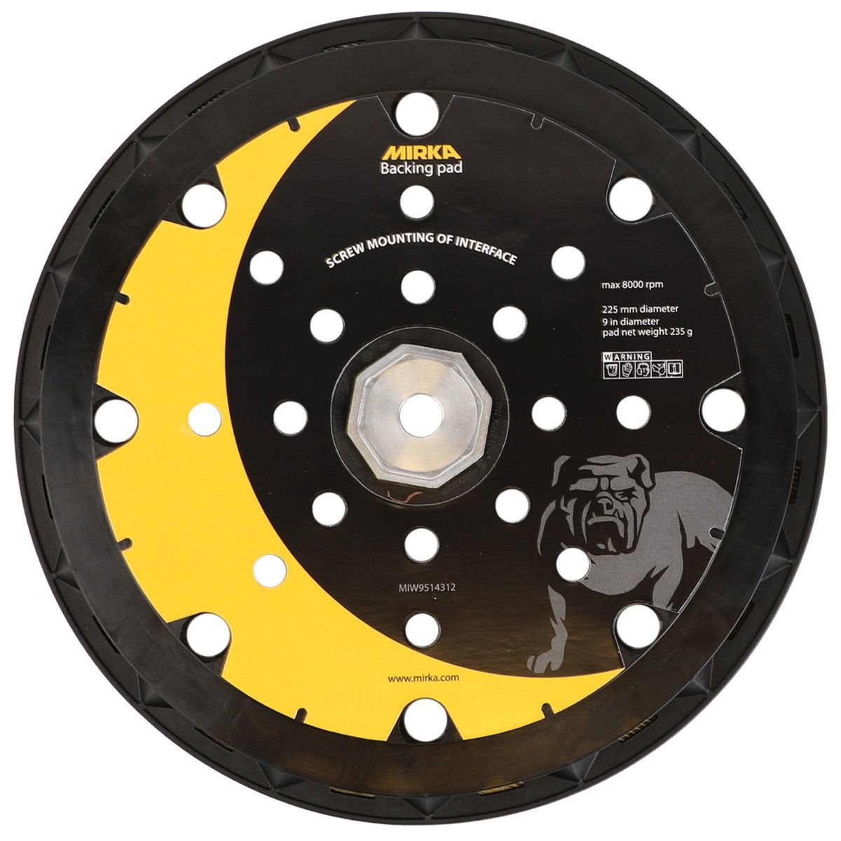 Mirka TABAN 225mm 25D Düz LEROS için + 8 vida